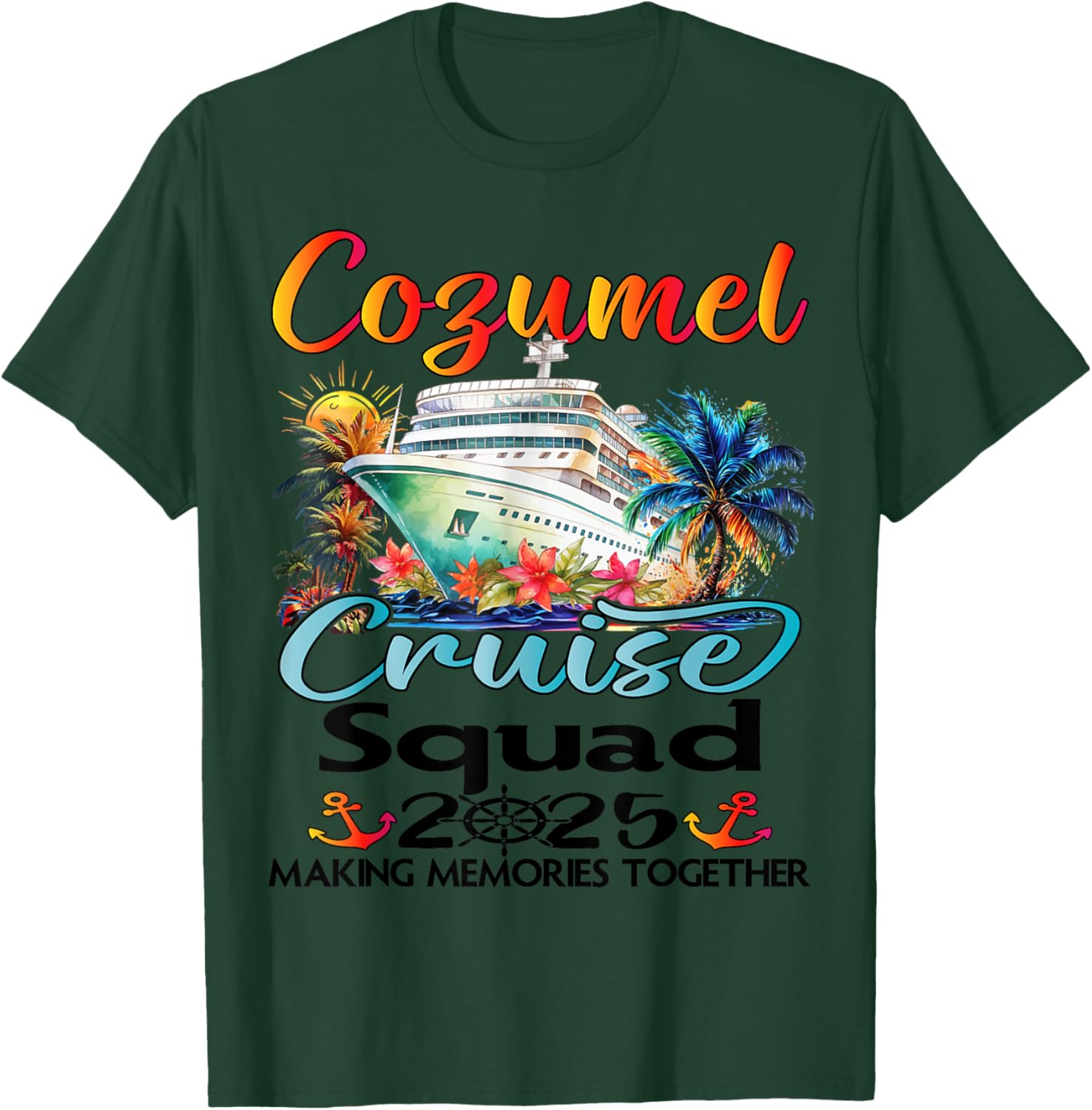 Cozumel Cruise Squad 2025 Family T-Shirt for Fun Group Adventures - 7
