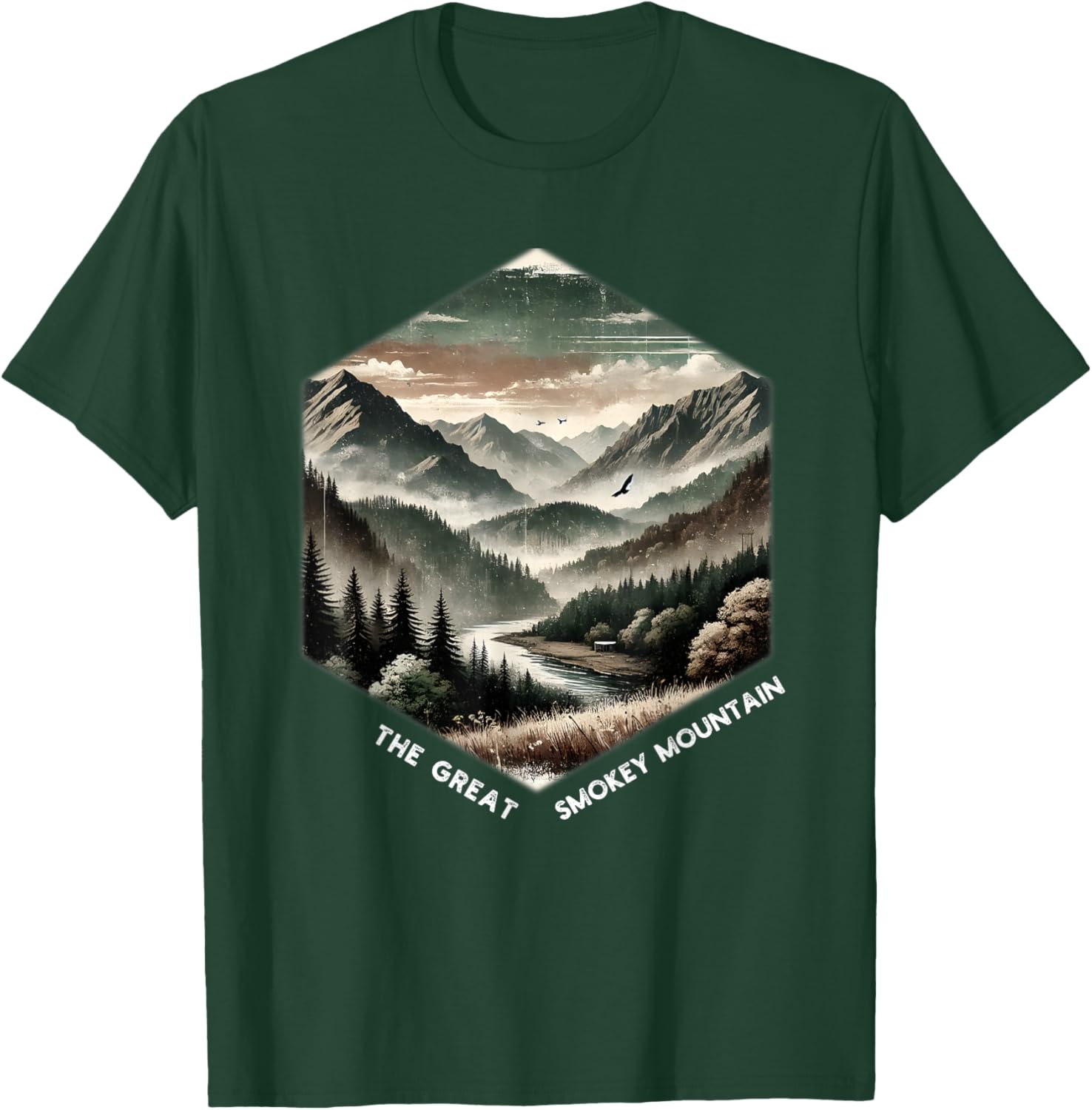 Smoky Mountains Vintage Graphic T-Shirt for Nature Lovers and Adventurers - 15