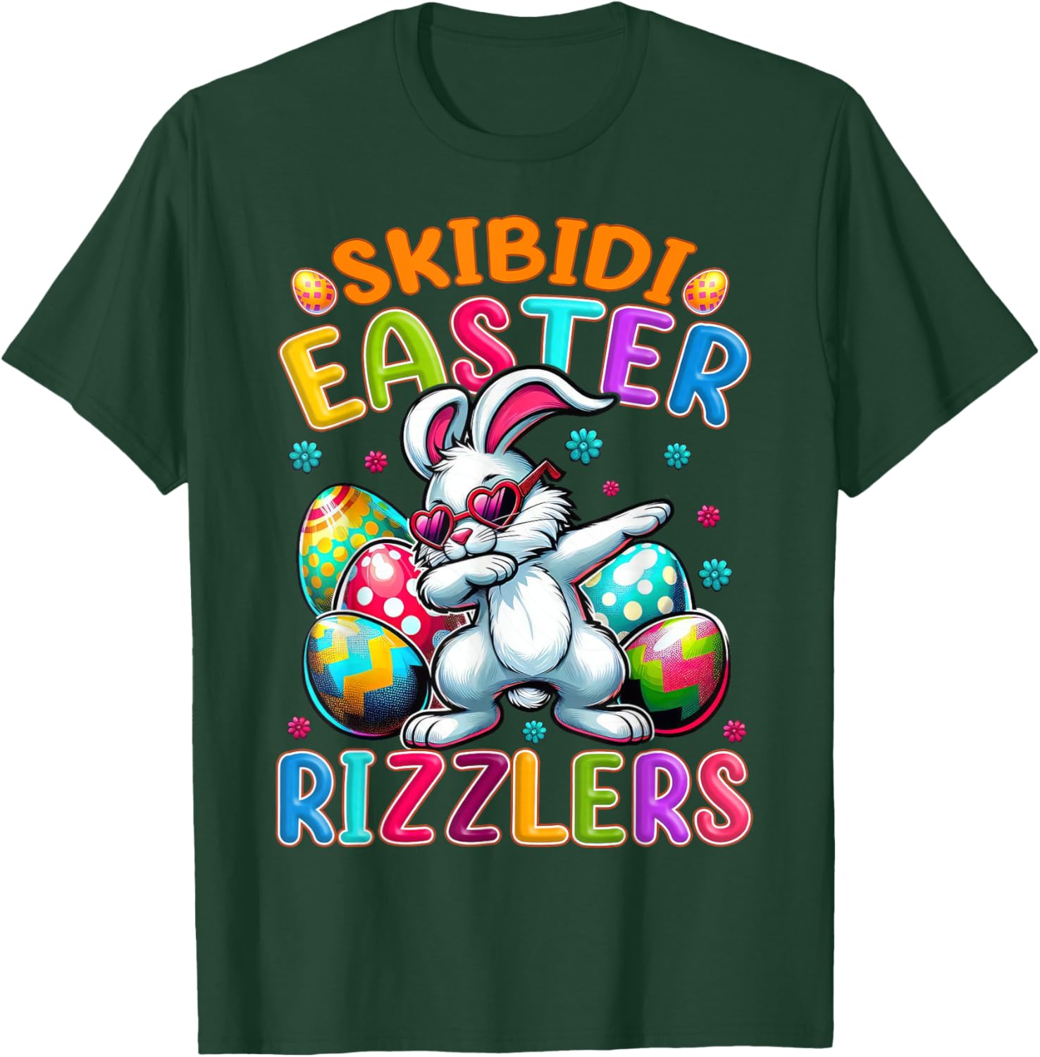 Dabbing Bunny Skibidi Easter Rizzlers T-Shirt for Gen Alpha Style - 28