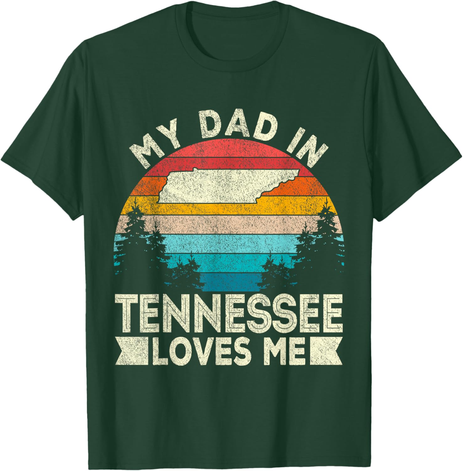 Retro Tennessee T-Shirt My Dad Loves Me Casual Gift for Dad - 25