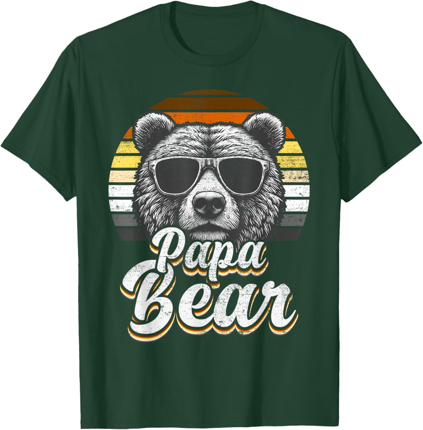 Papa Bear Gay Pride Retro Vintage Flag T-Shirt for LGBTQ+ Pride Fans - 15