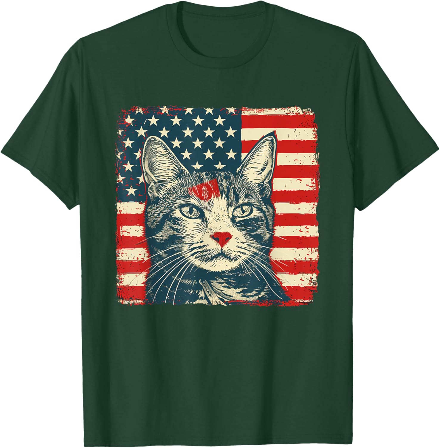 Patriotic Cat Shirt for Fourth of July Celebrations - Unisex T-Shirt - 17