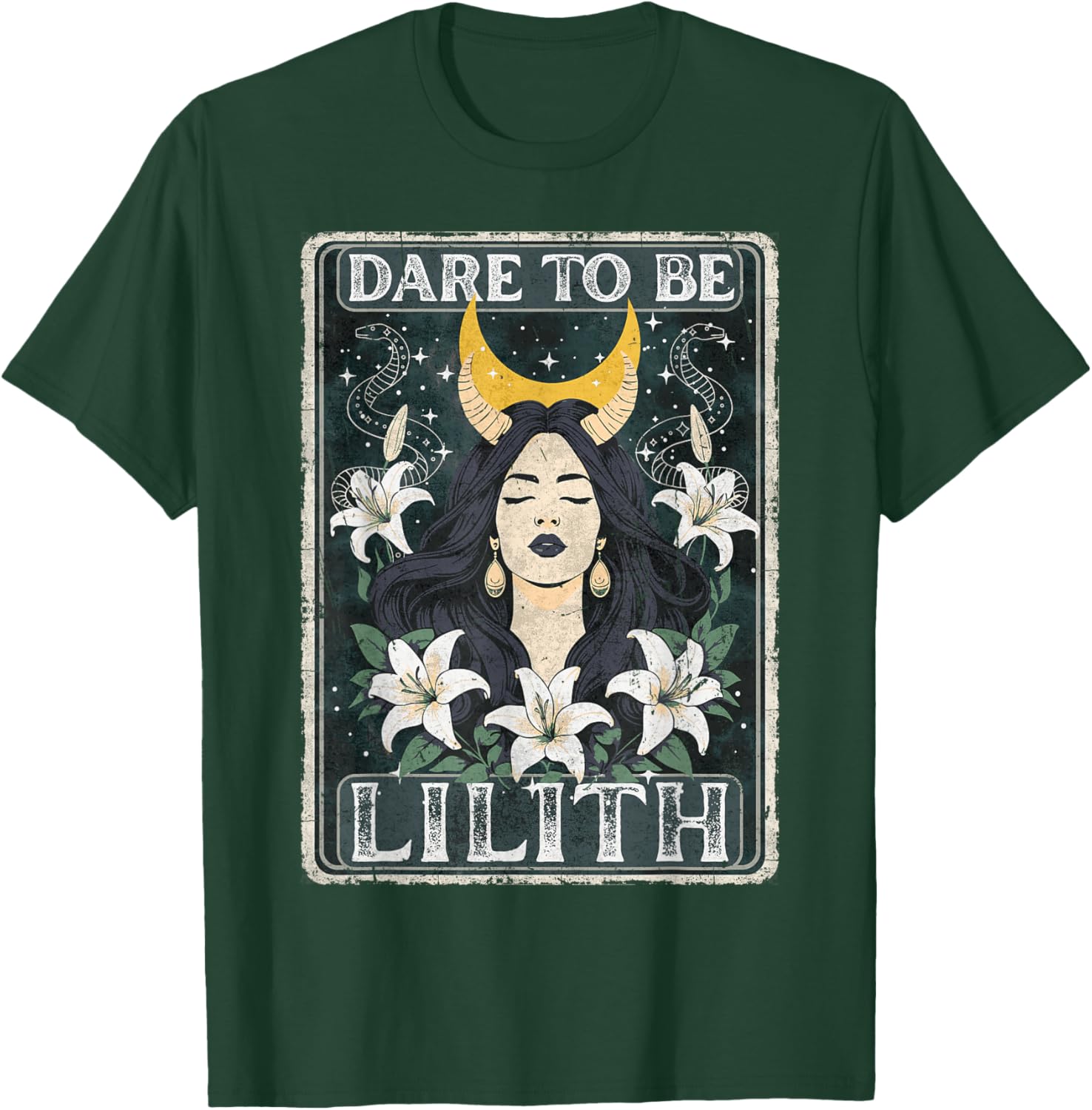 Lilith Tarot Card Goddess T-Shirt for Pagan Witches and Tarot Lovers - 5