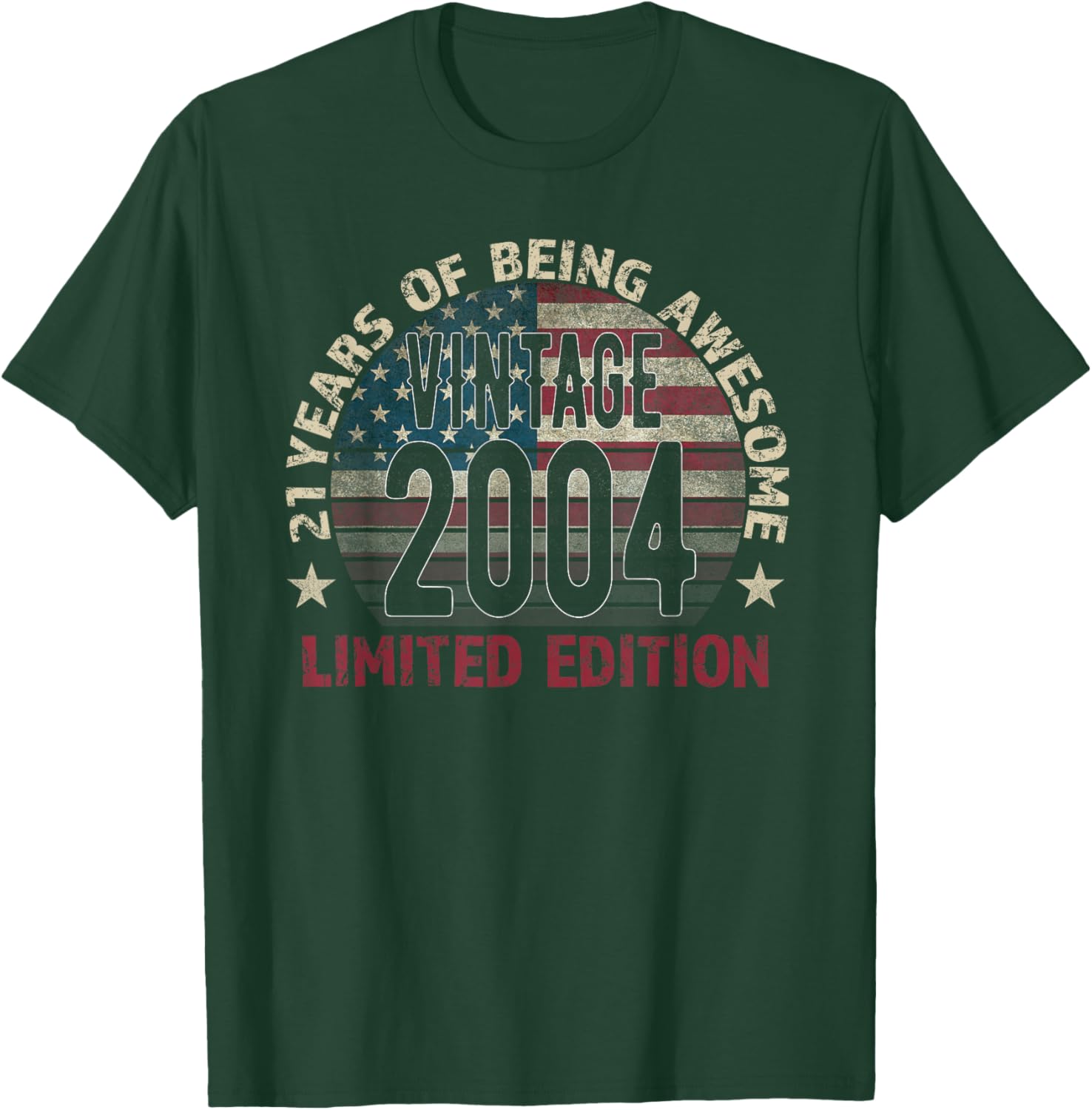 Vintage 21st Birthday Gift T-Shirt for Men Born in 2004 - 3