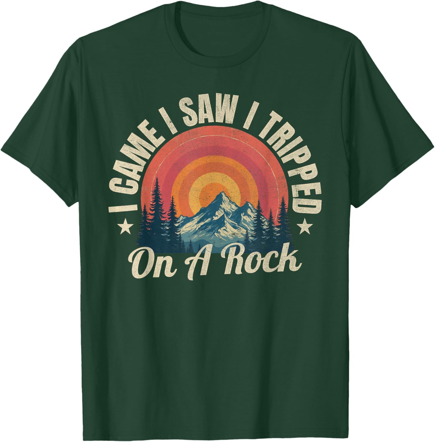 I Came I Saw I Tripped On A Rock Camping T-Shirt for Hiking Enthusiasts - 15
