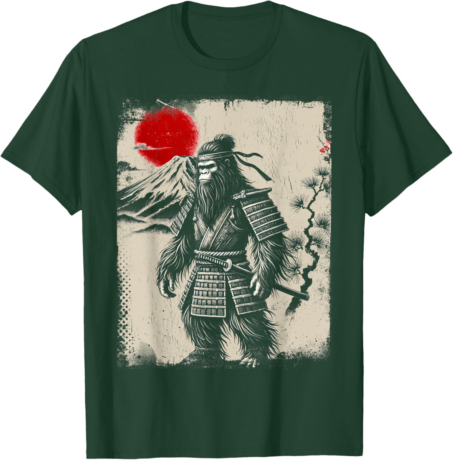 Vintage Bigfoot Ninja Samurai Ukiyo-e T-Shirt for Unique Style - 17