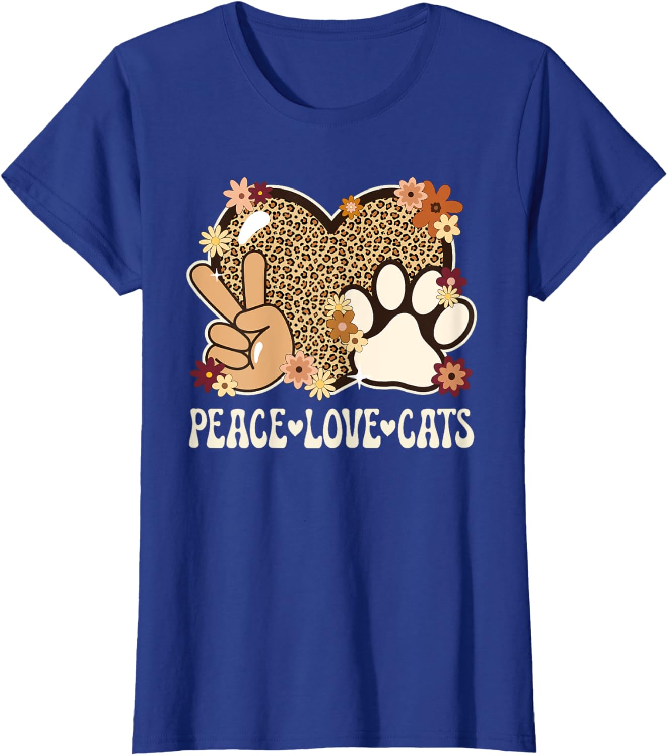 Cute Cat Lover T-Shirt with Leopard Print for Stylish Women - 17