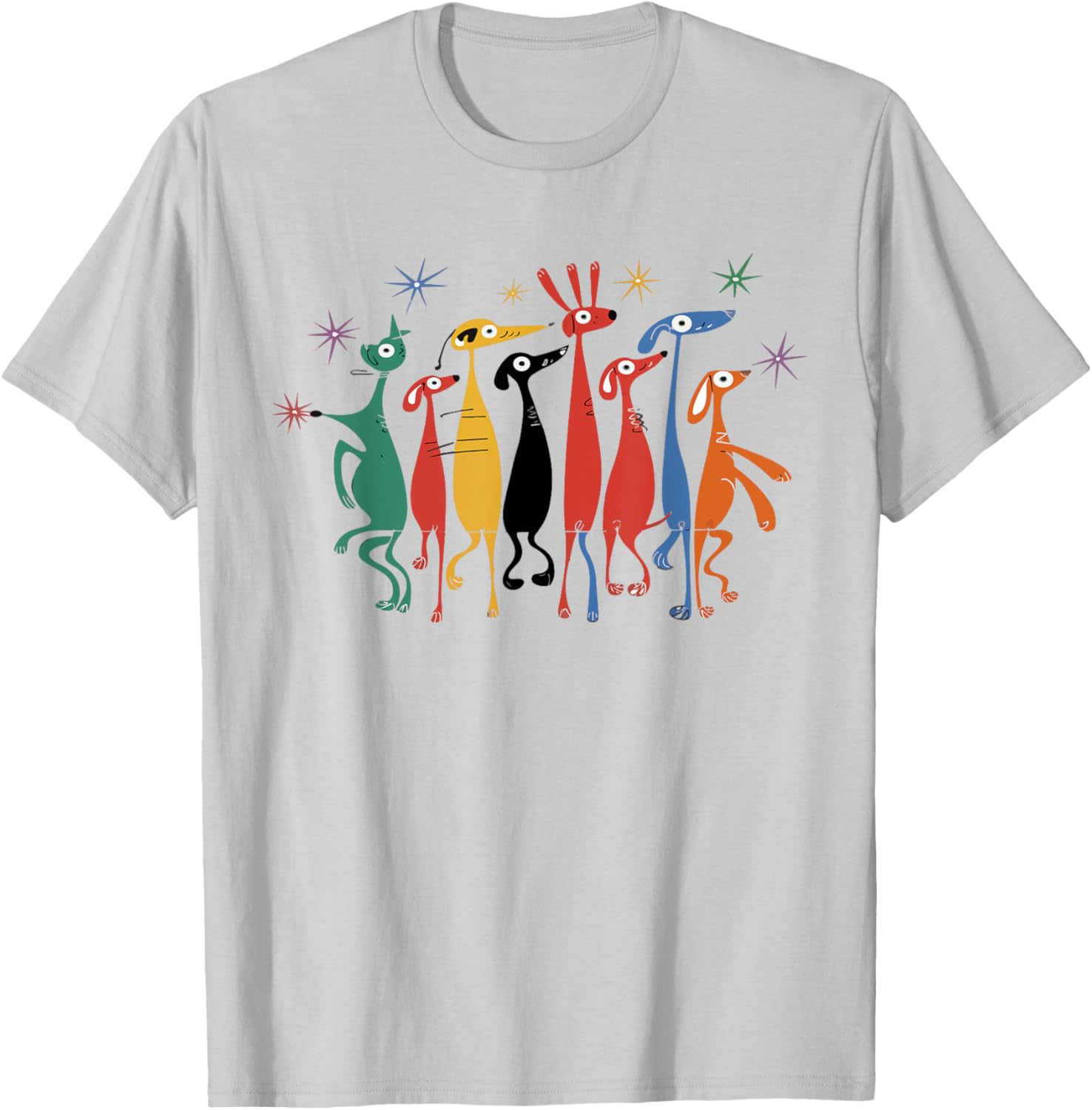 Retro Mid-Century Modern Dog T-Shirt 50s 60s Style for Pet Lovers - 6