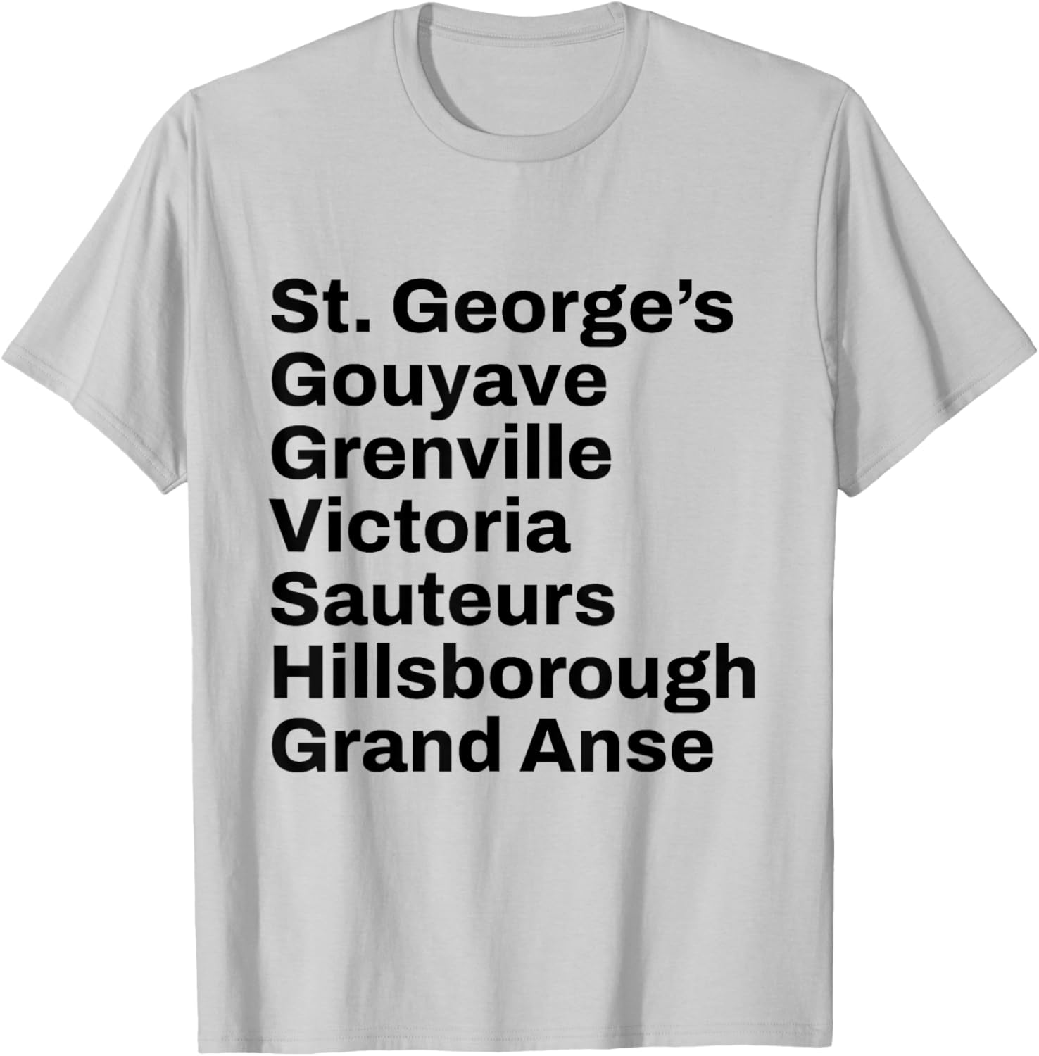 Grenada Cities and Towns Travel T-Shirt for Adventurers and Explorers - 1
