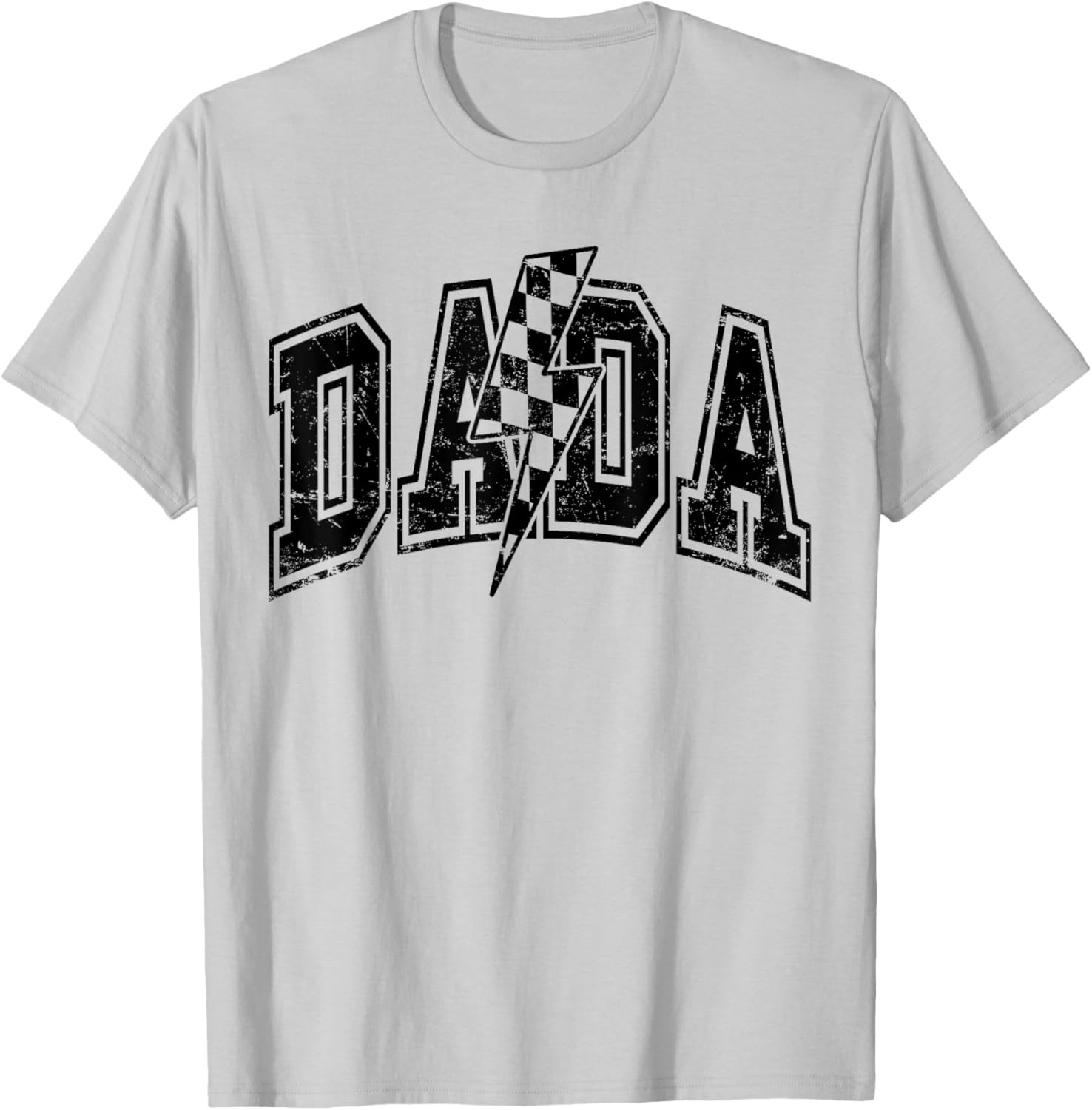 Dada Lightning Checkered Father's Day T-Shirt for Dad and Grandpa - 8