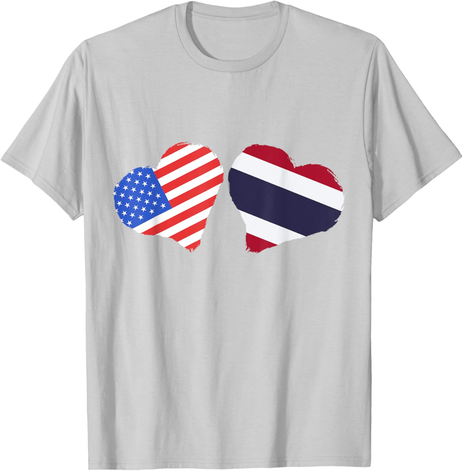 Thailand USA Heart Flag T-Shirt for Thai Roots and Pride in America - 18