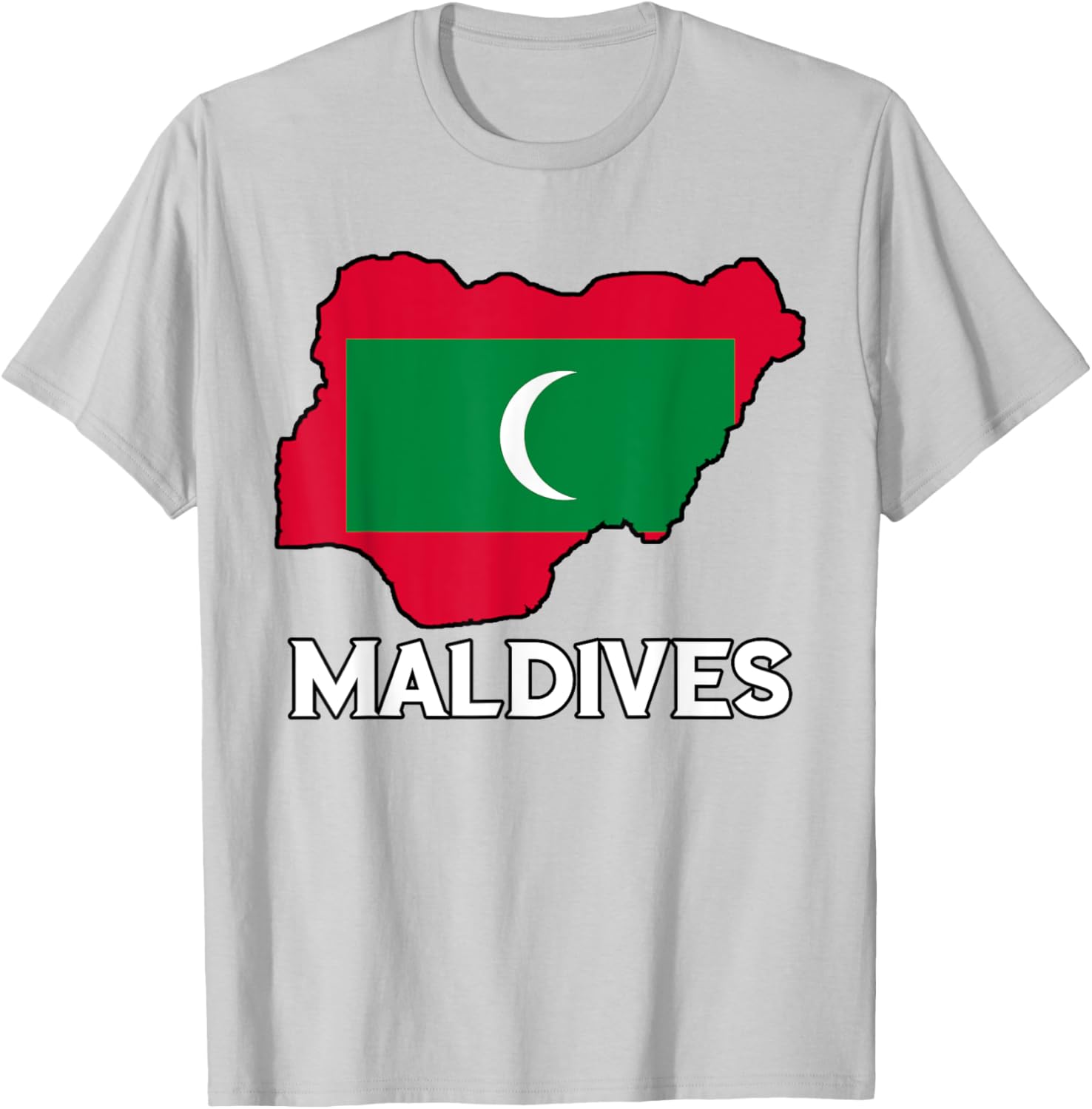 Maldivian Pride Flag Map T-Shirt for Comfort and Style in Clothing - 14