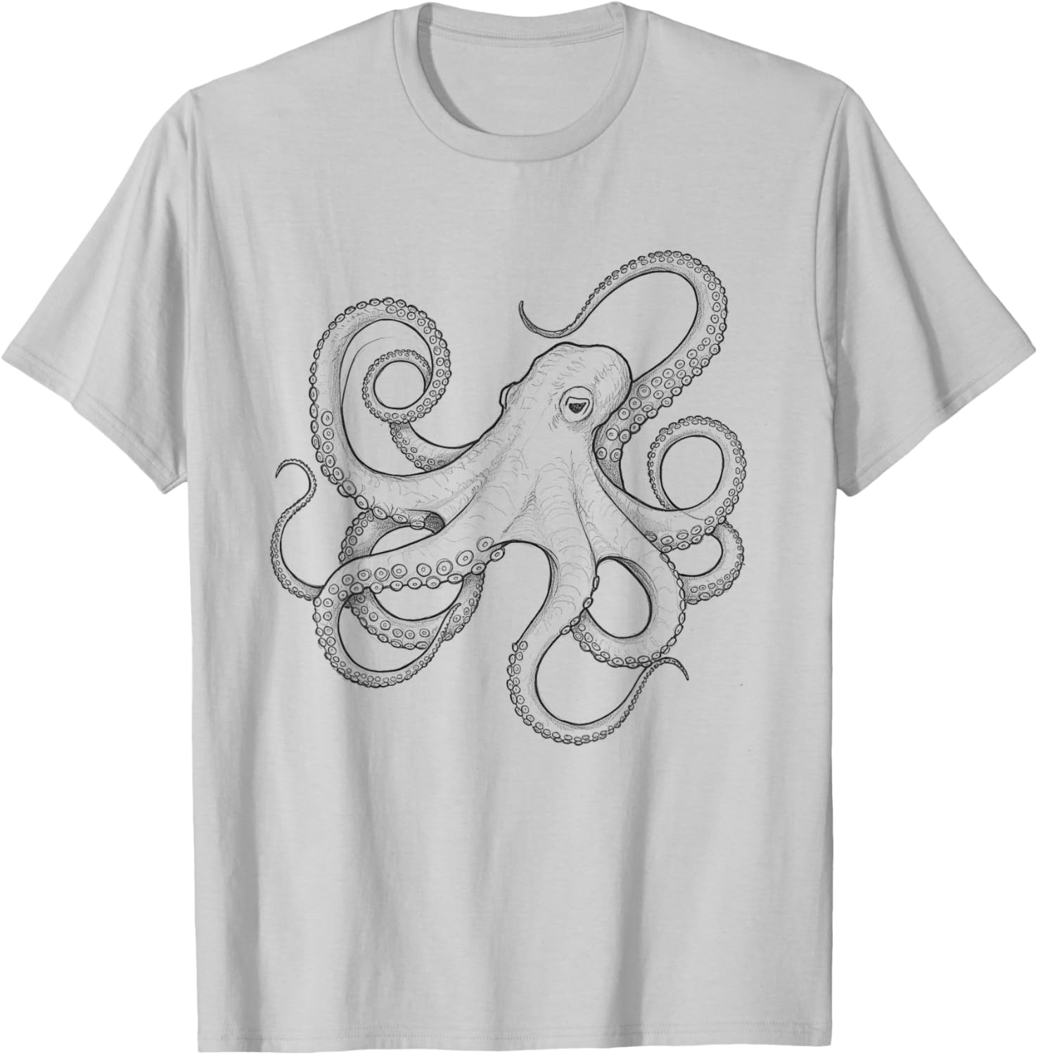 Octopus Sketch Design Idea T-Shirt for Unique Style and Fun Fashion - 5