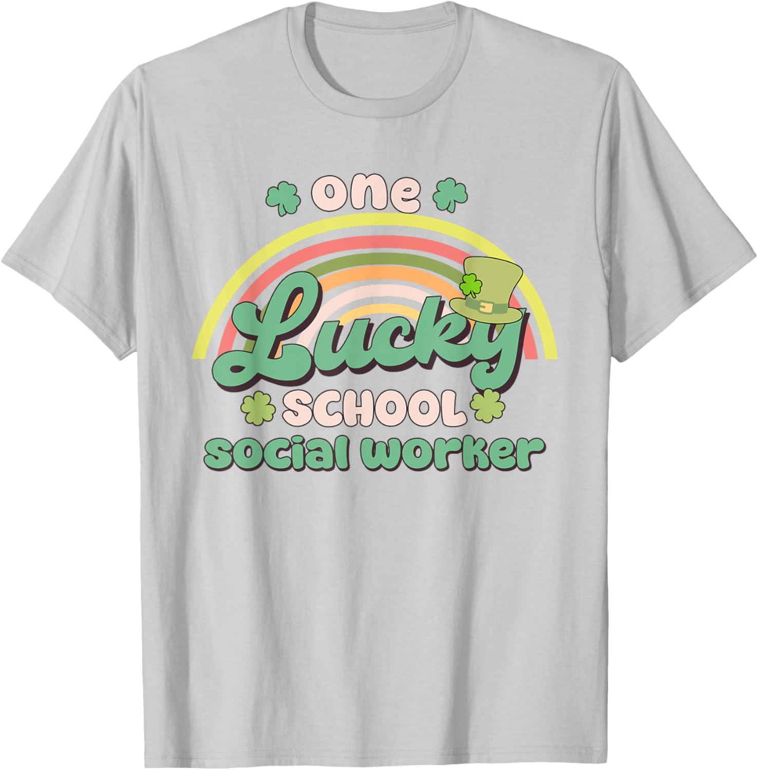 One Lucky School Social Worker St Patricks Day T-Shirt for Fun Celebration - 5