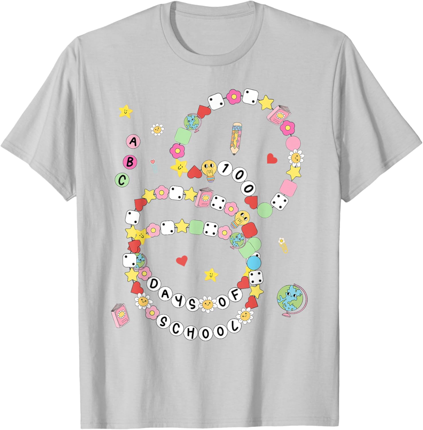 100 Days of School Bracelet and T-Shirt for Kids - Fun 100th Day Celebration - 10