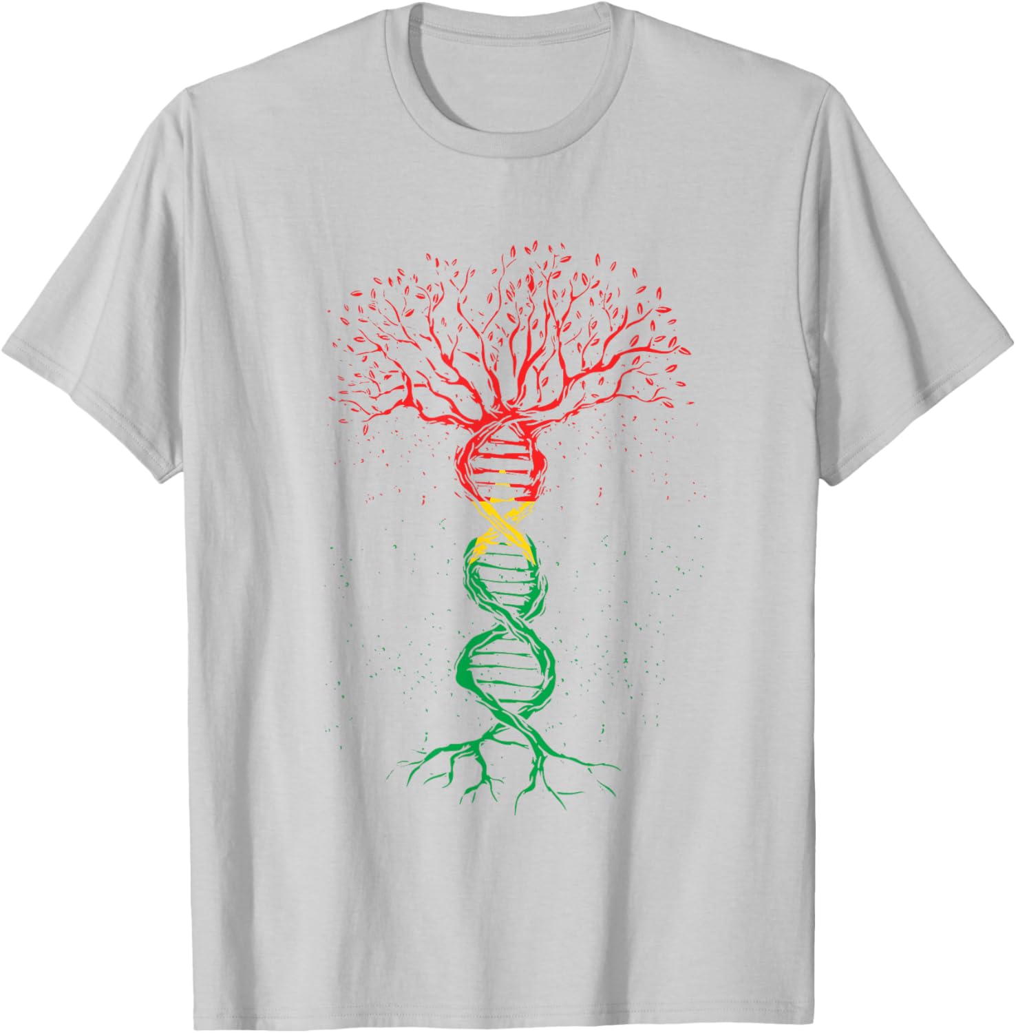 Burkina Faso Pride T-Shirt with DNA Tree Roots and Flag Design - 15