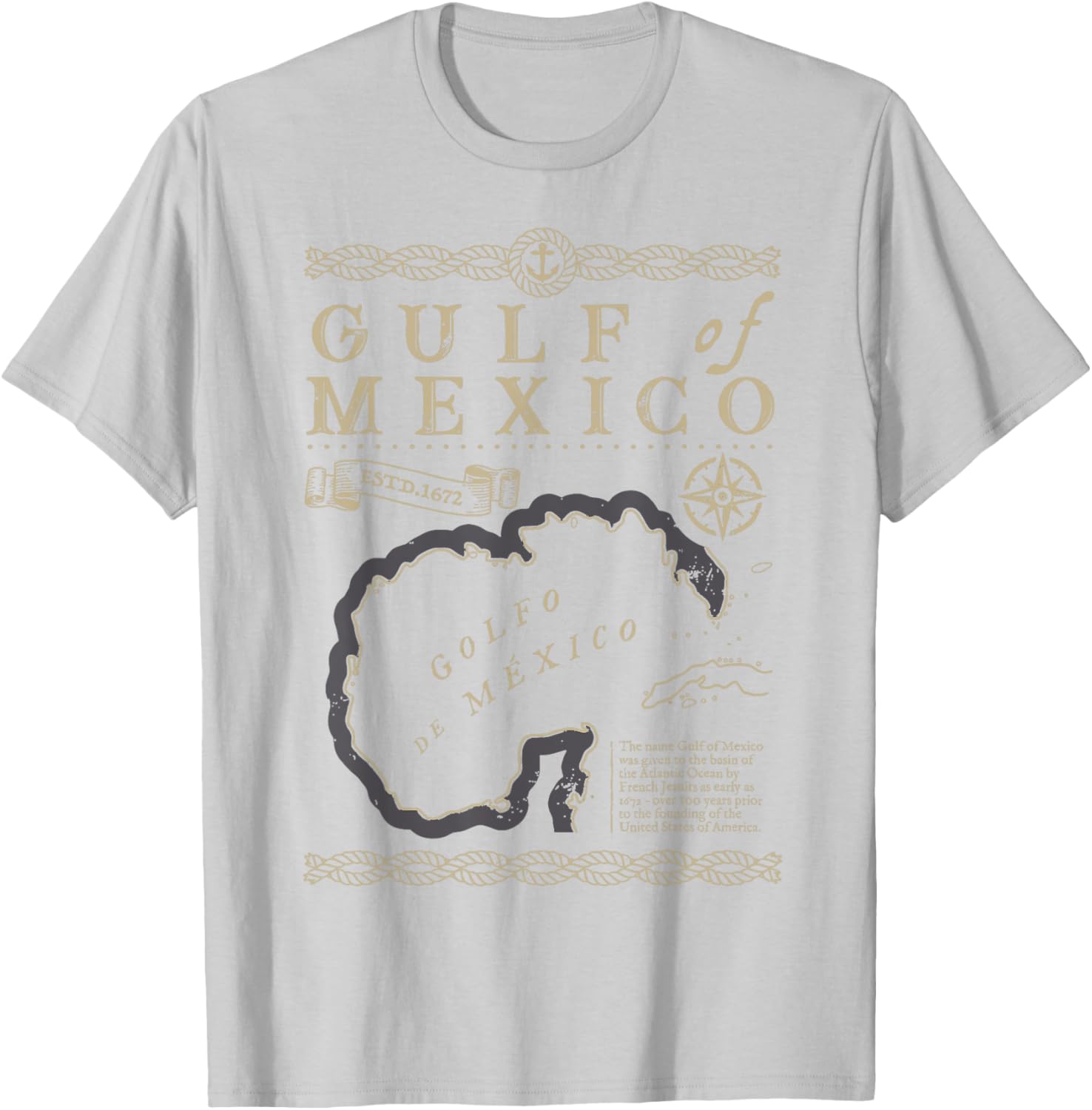 Vintage Gulf of Mexico T-Shirt Since 1672 for Beach Lovers - 22