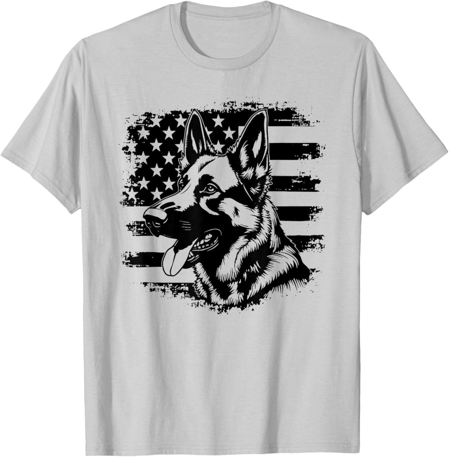 Patriotic German Shepherd USA Flag Sunglasses T-Shirt for 4th of July - 2