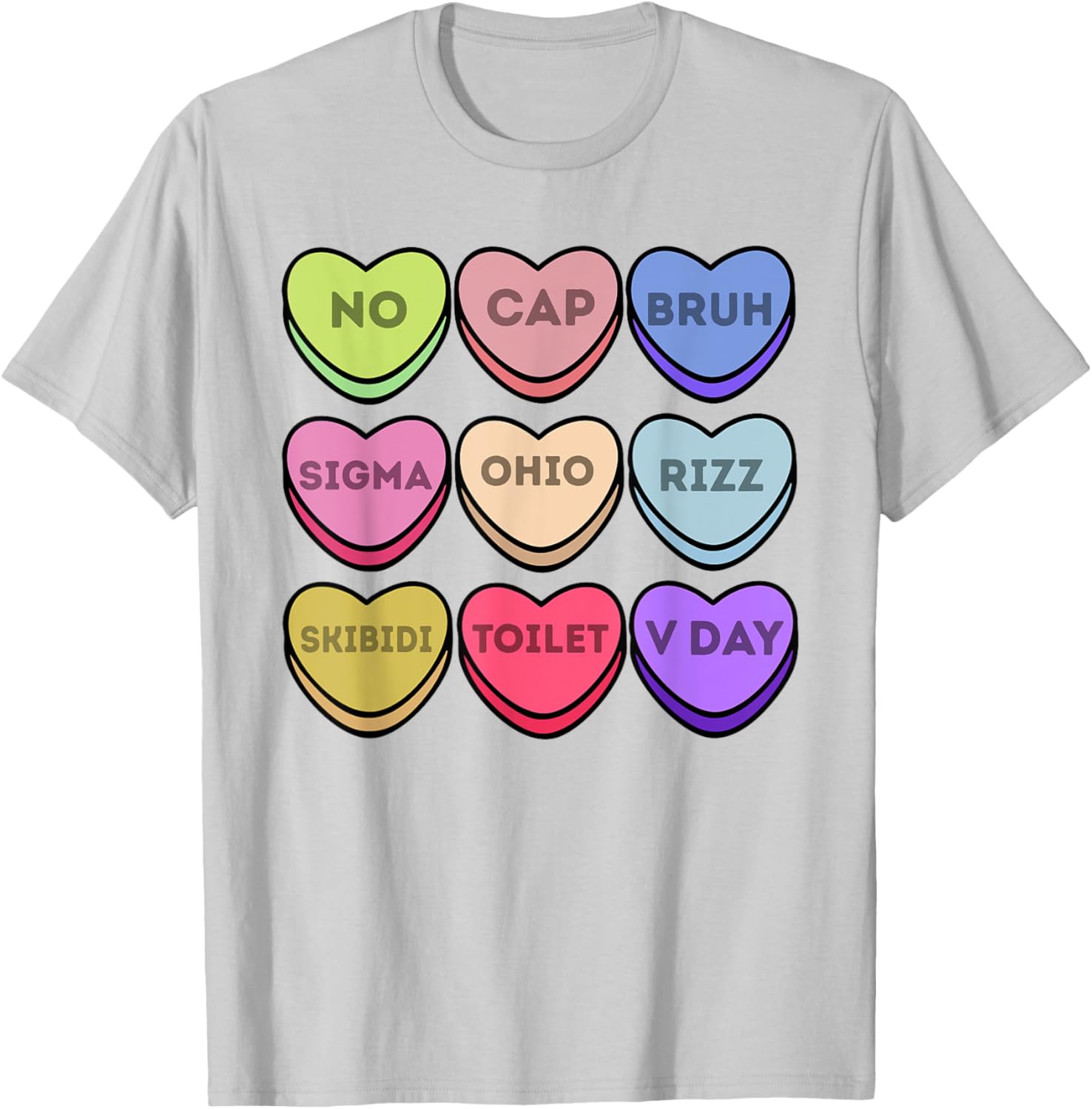 Rizz Valentines Candy Heart T-Shirt for Boys Fun Sigma Style No Cap - 8