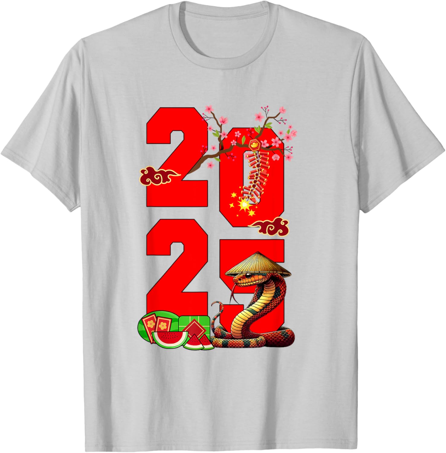 2025 Vietnamese Lunar New Year Snake Family T-Shirt for Festive Fun - 12