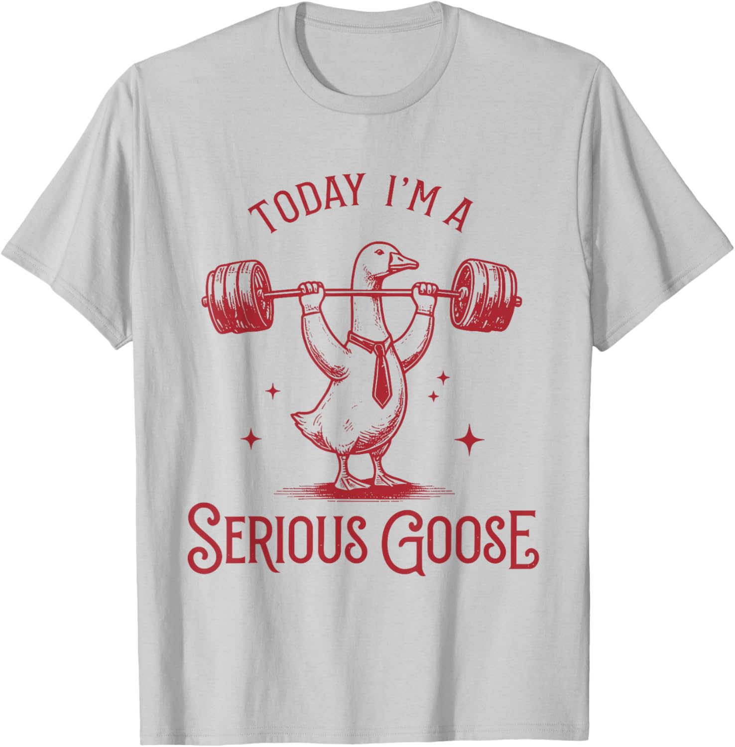 Funny Goose Lifting Weights T-Shirt for Gym Fitness Enthusiasts - 2