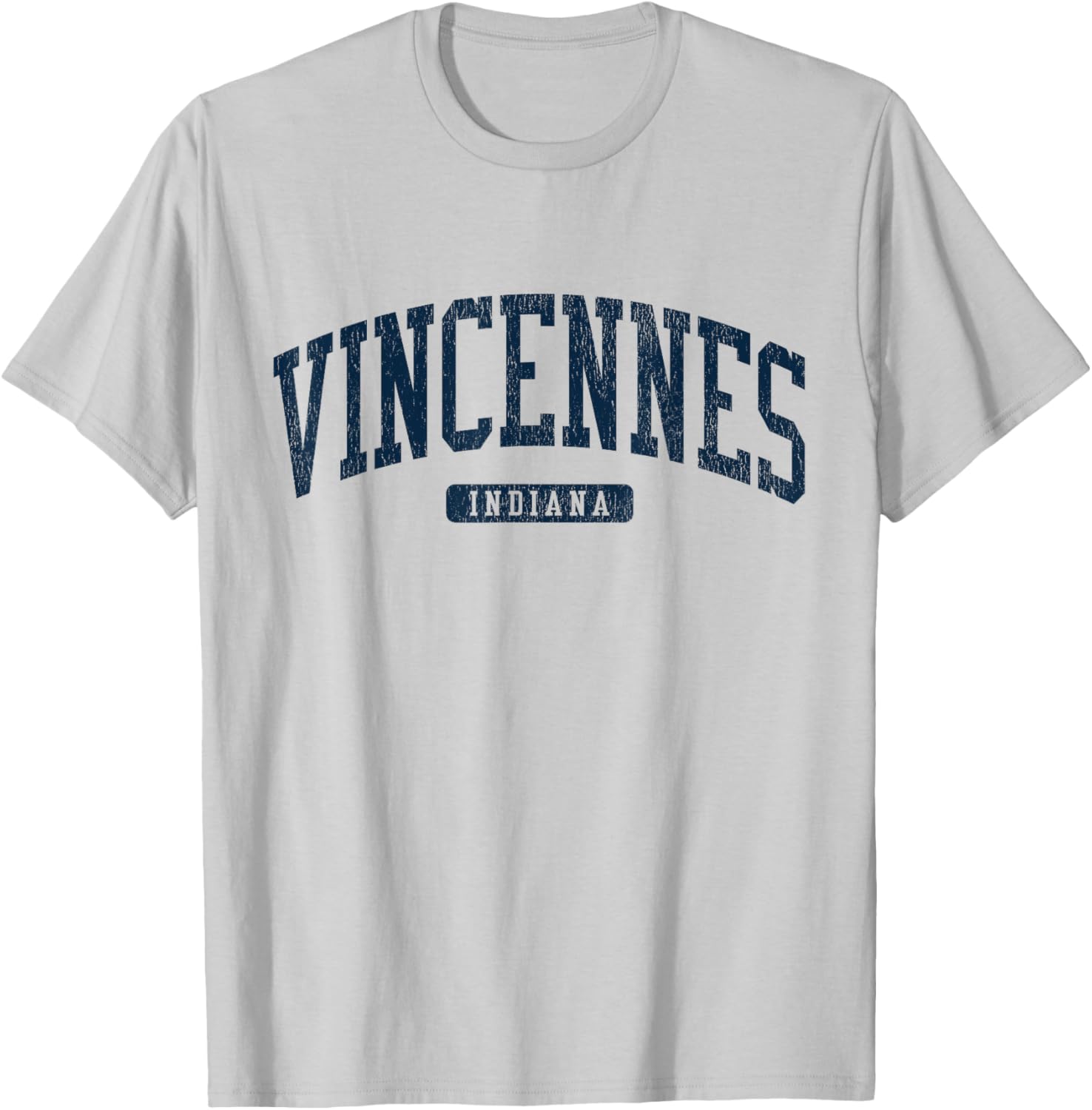 Vincennes Indiana College Style Blue T-Shirt for Students and Alumni - 6