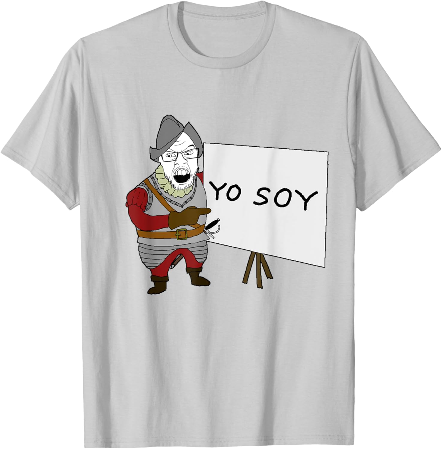 Soyjak Conquistador Wojak Soyboy T-Shirt for Spanish Teachers - 6