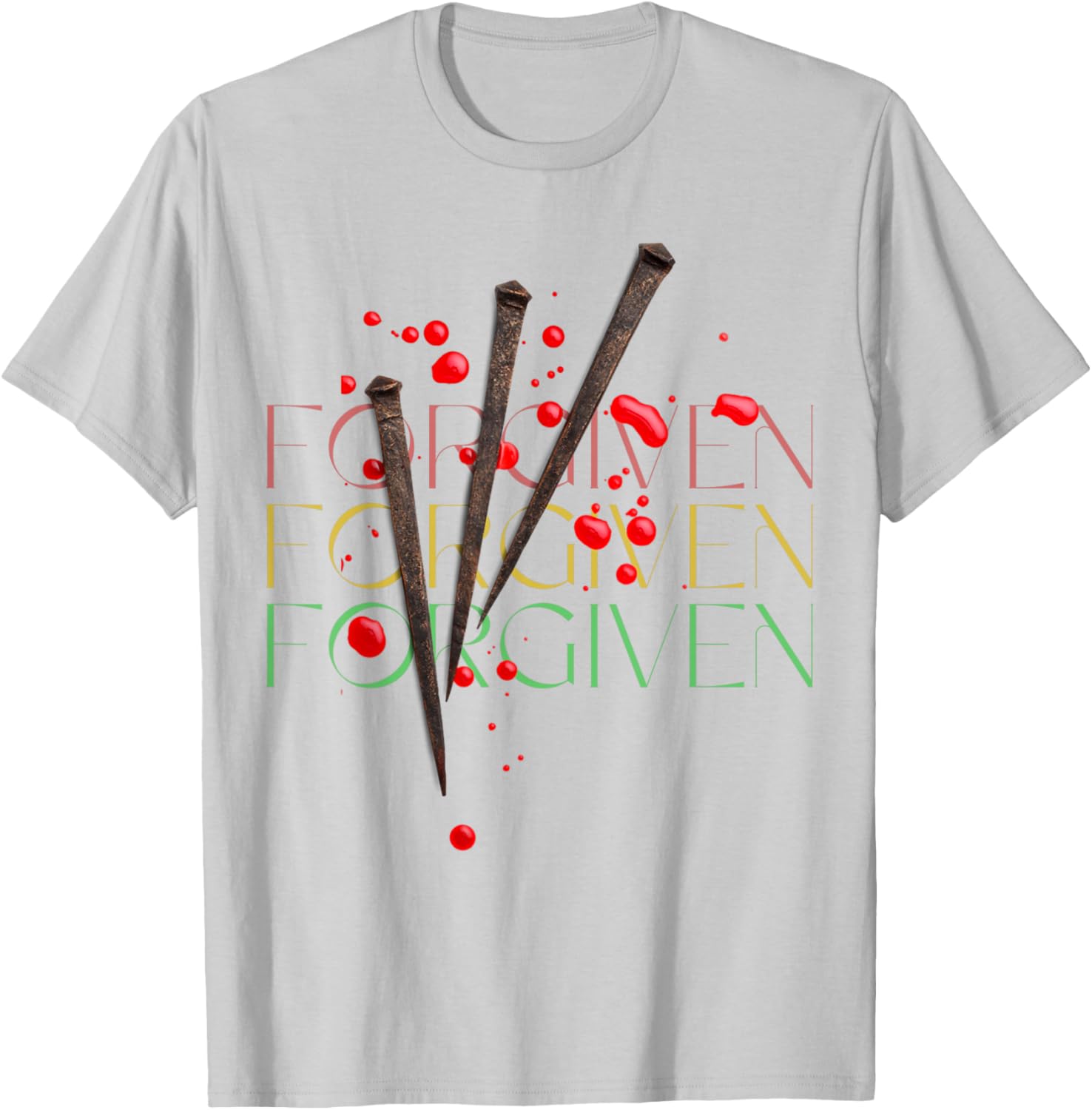 Forgiven Love Jesus T-Shirt Faith Graphic Tee for Christians - 21