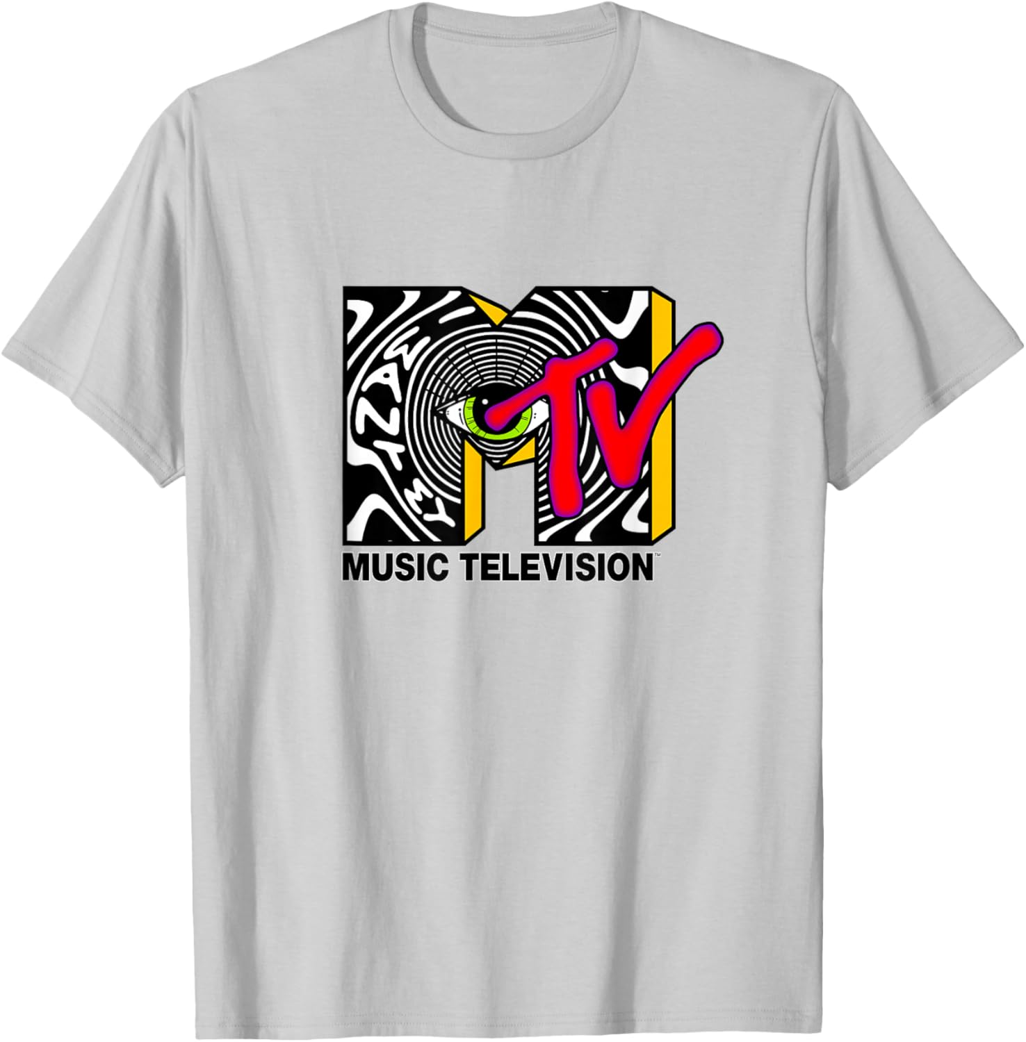 MTV Psychedelic Eye Logo T-Shirt – Unique Optical Illusion Artwear - 19