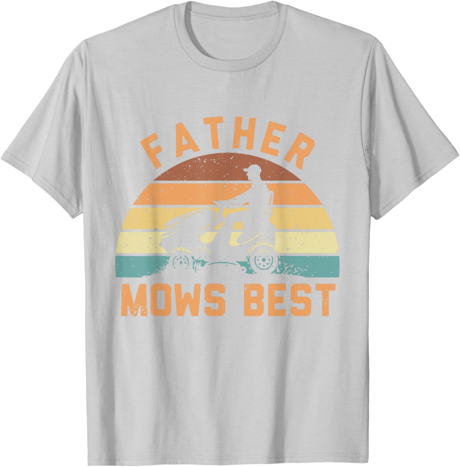 Father Mows Best Funny Retro Dad T-Shirt for Mowing Enthusiasts - 2