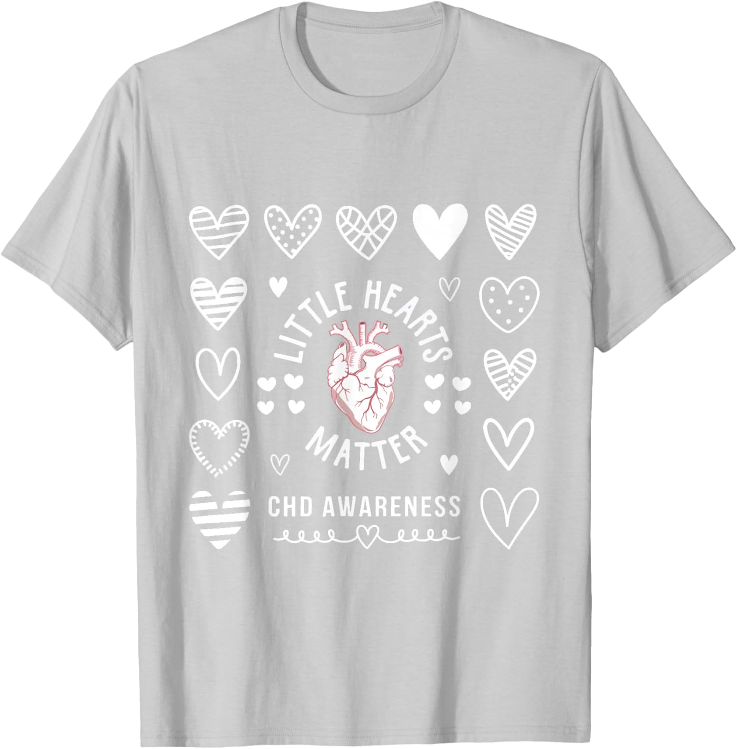 Heart Anatomy Valentine CHD Awareness T-Shirt for Heart Health Support - 20