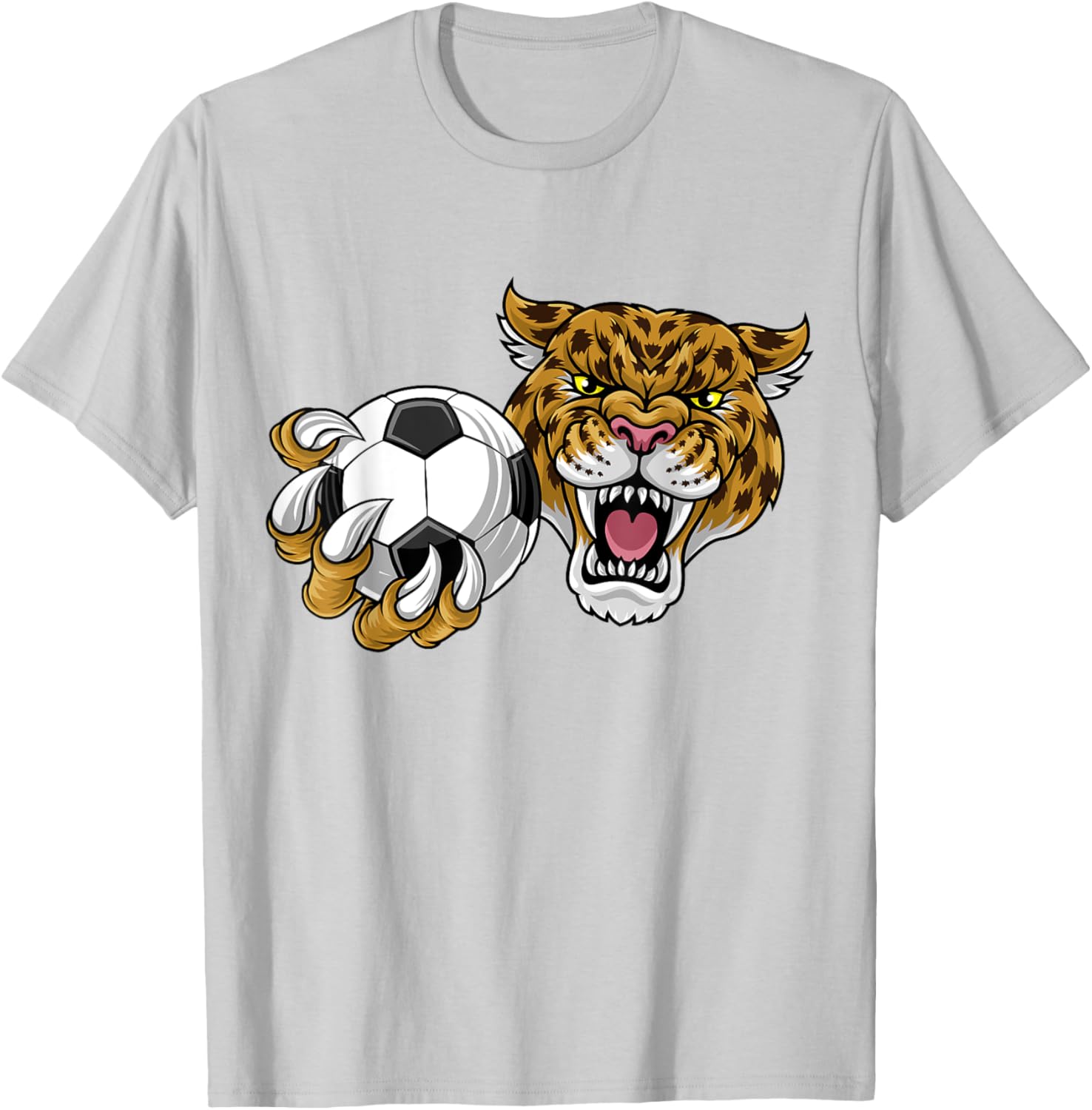 Jaguar Leopard Cheetah Soccer Ball Cartoon Character T-Shirt for Kids - 19