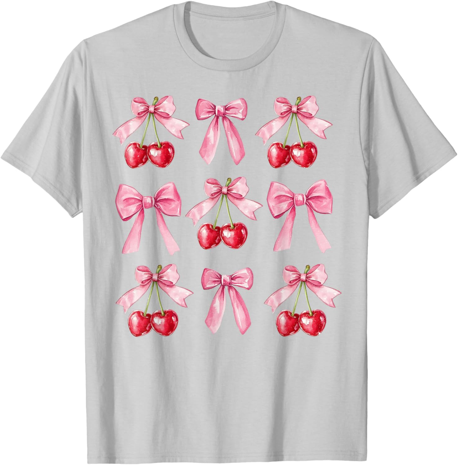 Cute Pink Coquette Bow Cherry Valentine's Day Sweater for Women and Girls - 2