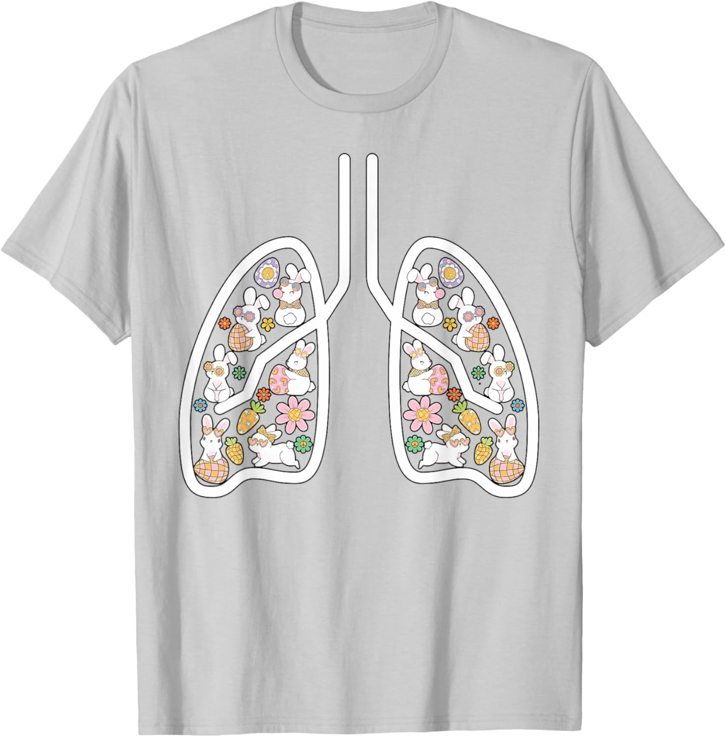 Respiratory Therapist Easter Lungs Nurse T-Shirt for Pulmonologists - 5
