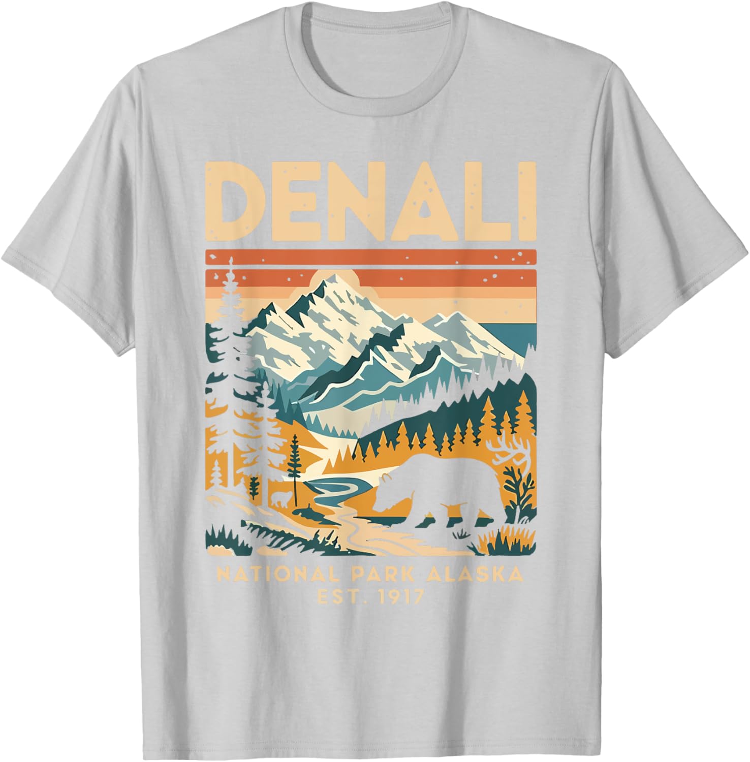 Vintage Denali National Park T-Shirt for All Ages - Men's, Women's, Kids' Apparel - 7
