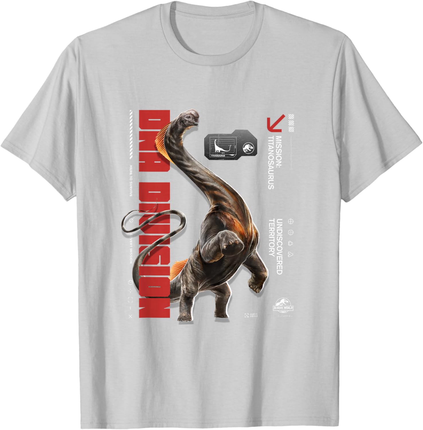 Jurassic World Rebirth Titanosaurus DNA Division T-Shirt for Dino Fans - 4