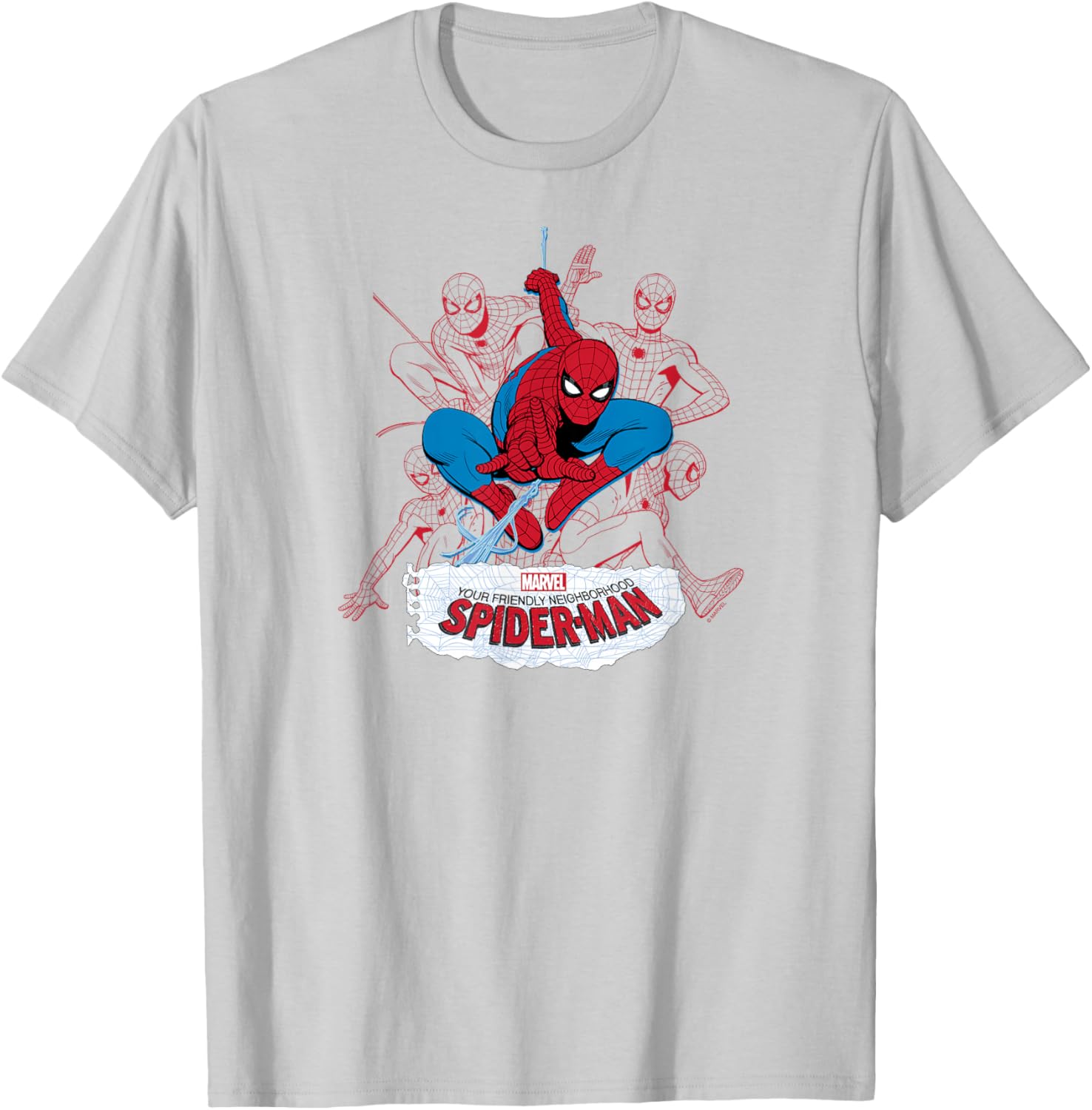 Your Friendly Neighborhood Spider-Man Line Cluster Graphic T-Shirt - 2
