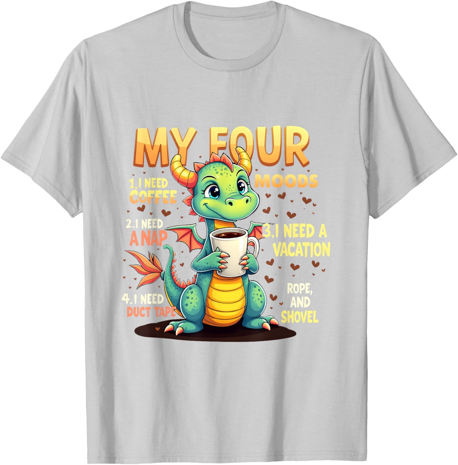 I Need A Nap Dragon Coffee Lover T-Shirt for Coffee Enthusiasts - 16