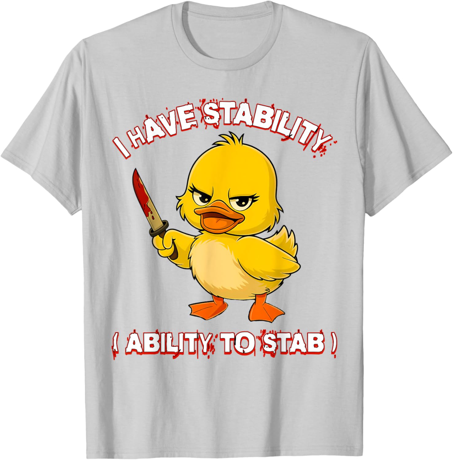 Funny Sarcastic Stability Ability Duck Meme T-Shirt for Unique Style - 3