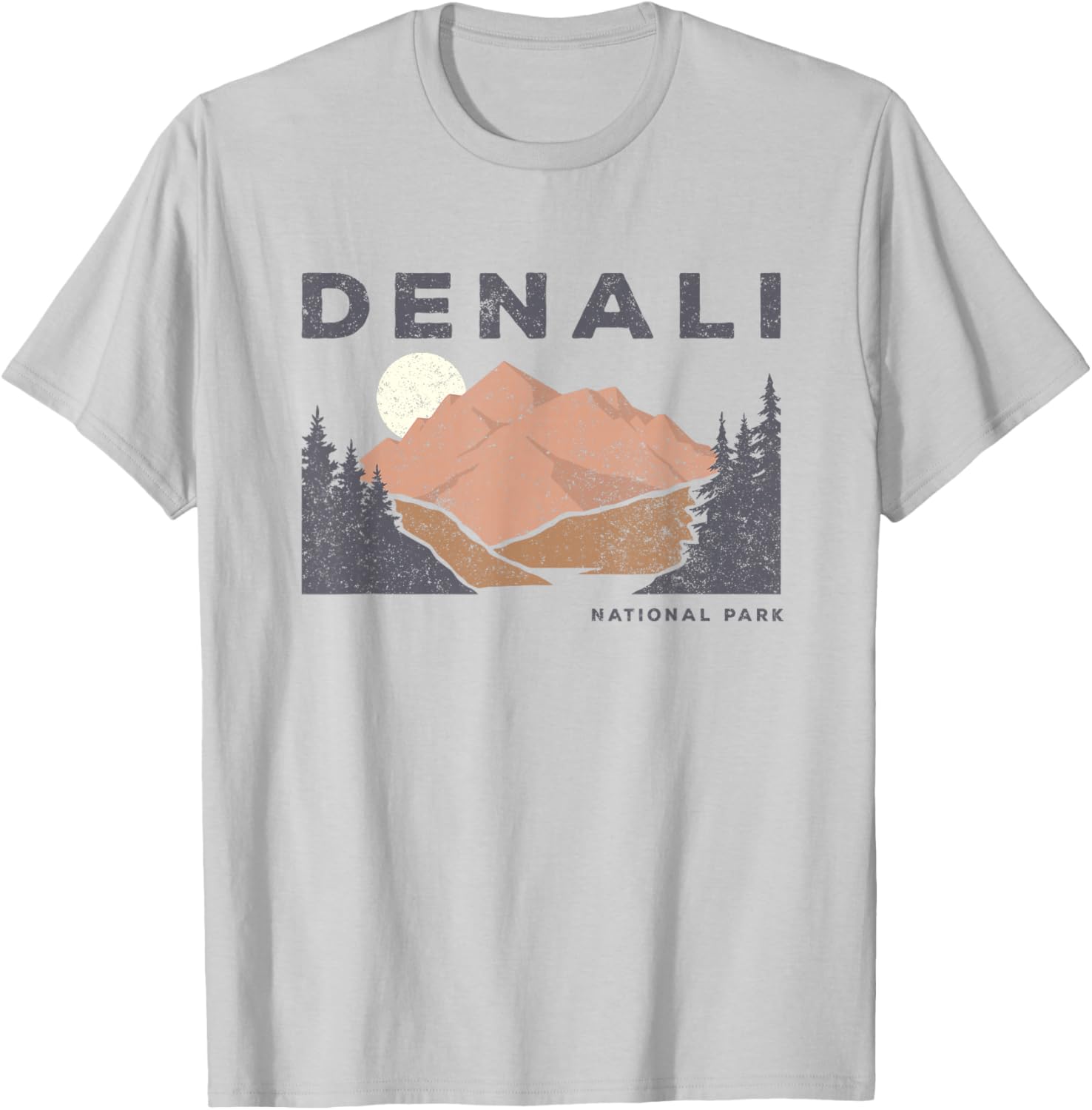 Retro Denali Mountain Alaska Vintage Hiking T-Shirt for Adventurers - 2