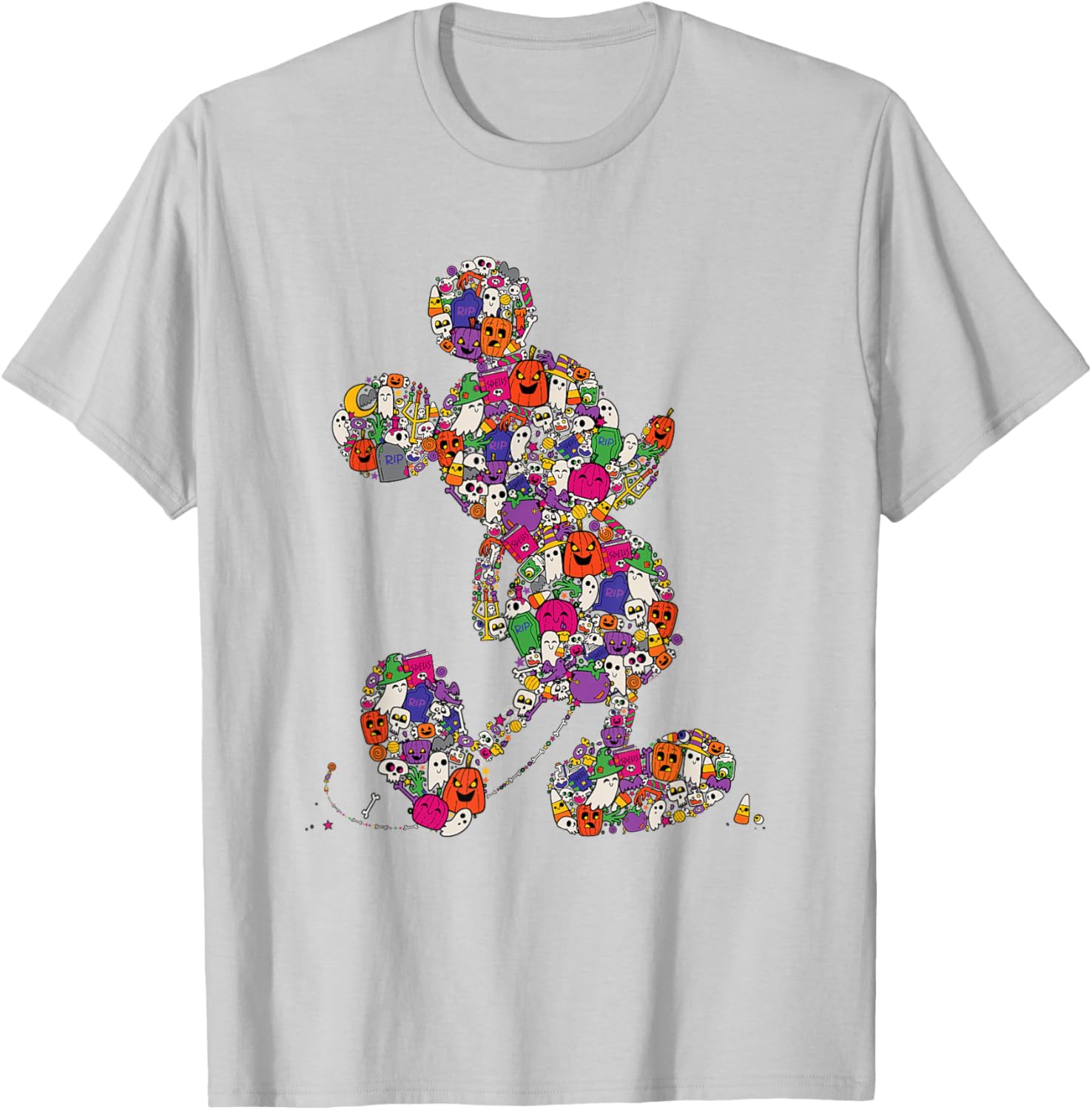 Cute Mickey Mouse Halloween T-Shirt Spooky Silhouette for Kids and Adults - 7