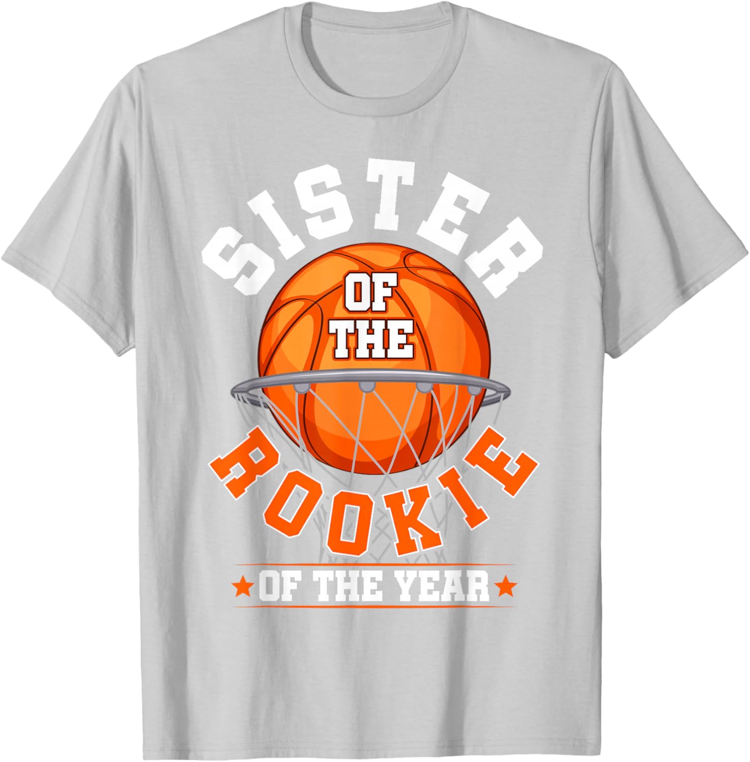 Adorable Sister of Rookie 1st Birthday Basketball Family Matching T-Shirt - 24