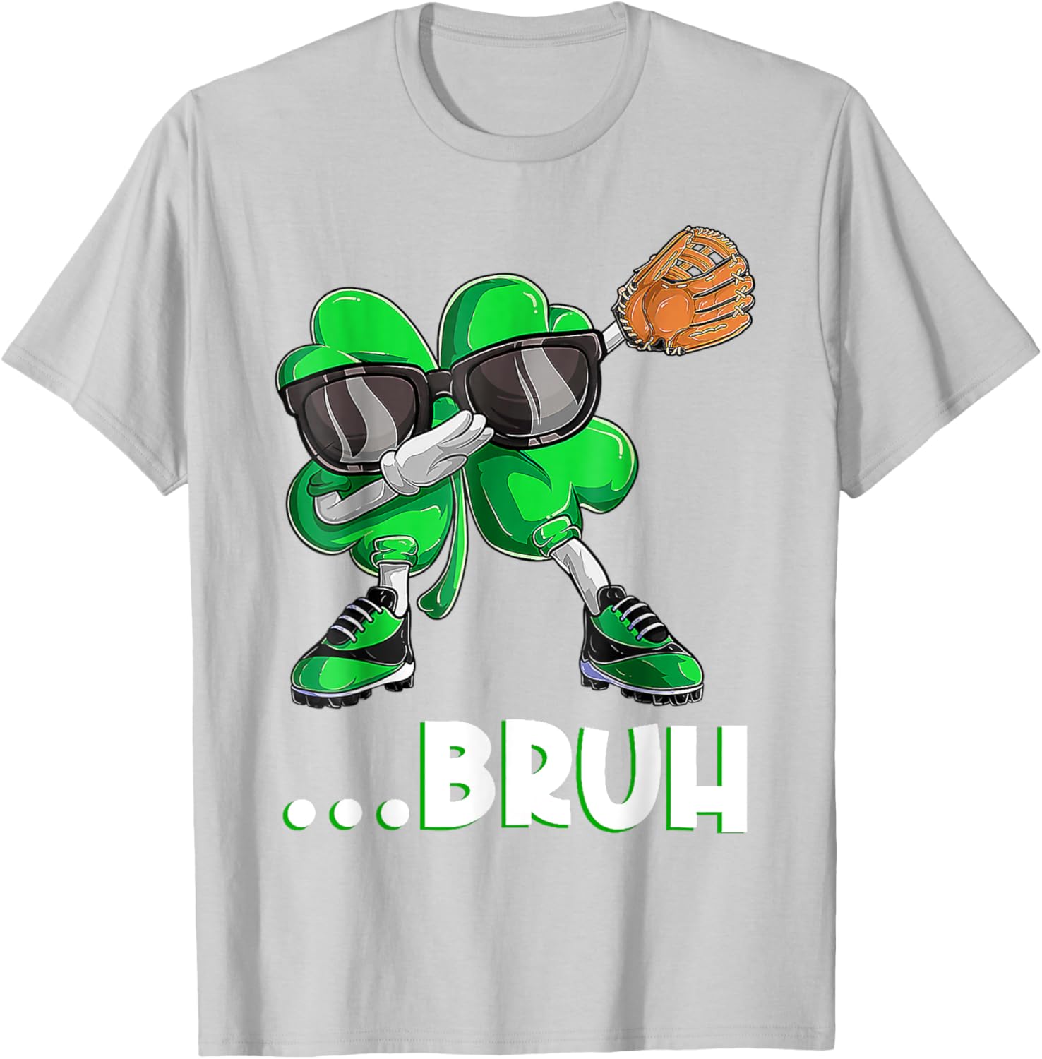Bruh Dabbing Shamrock T-Shirt for St Patrick's Day - Fun Men's Apparel - 17