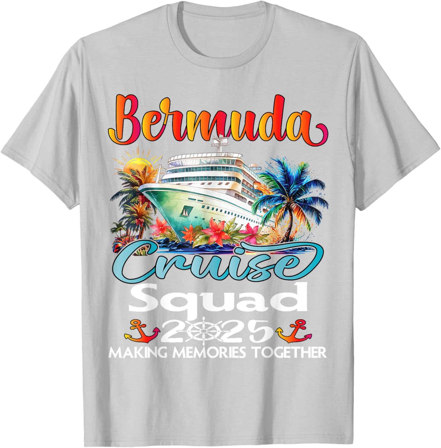 Bermuda Cruise Squad 2025 Family T-Shirt for Fun Adventures at Sea - 8