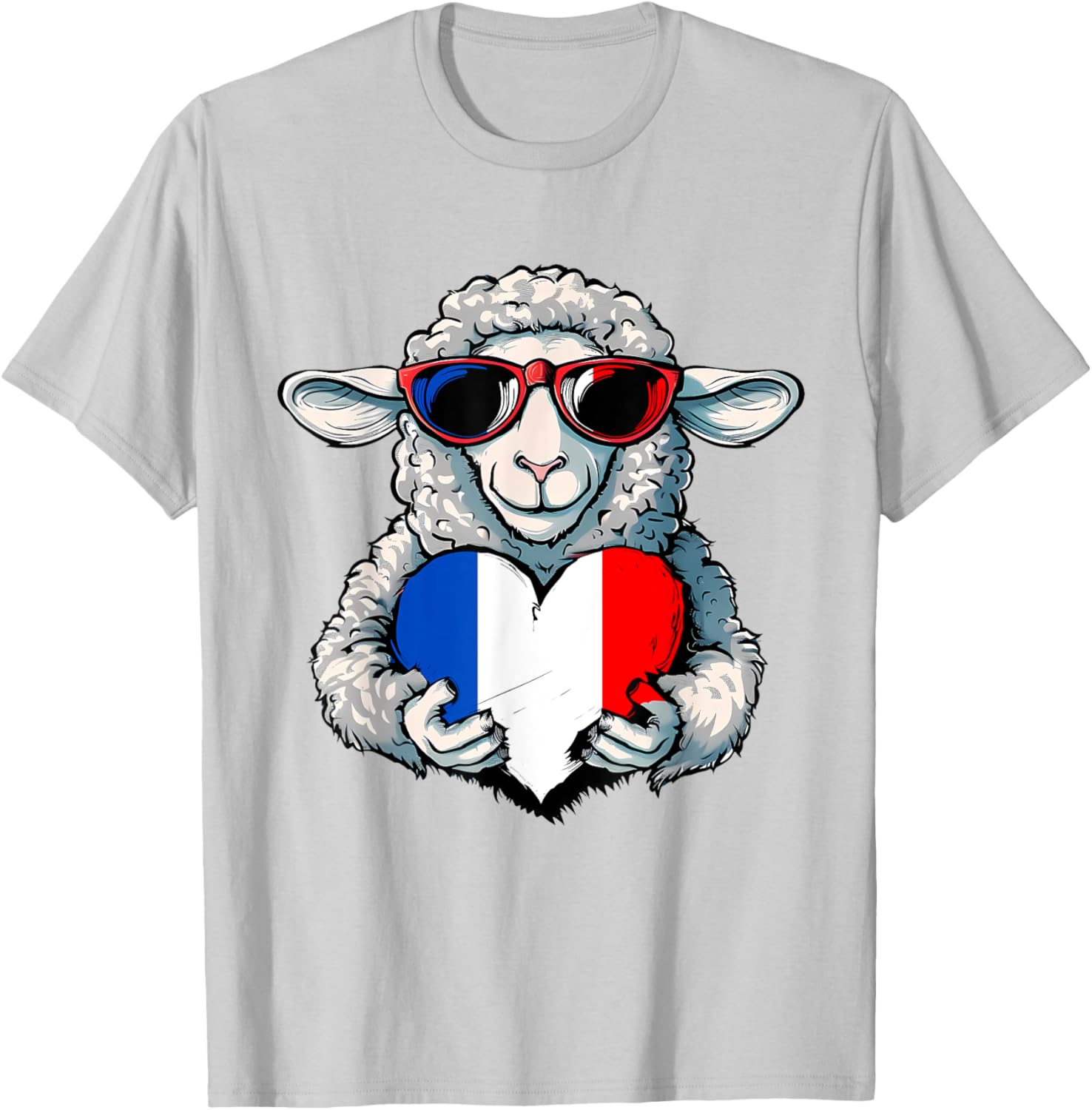 French Pride T-Shirt with France Flag and Sheep Design for Stylish Wear - 3