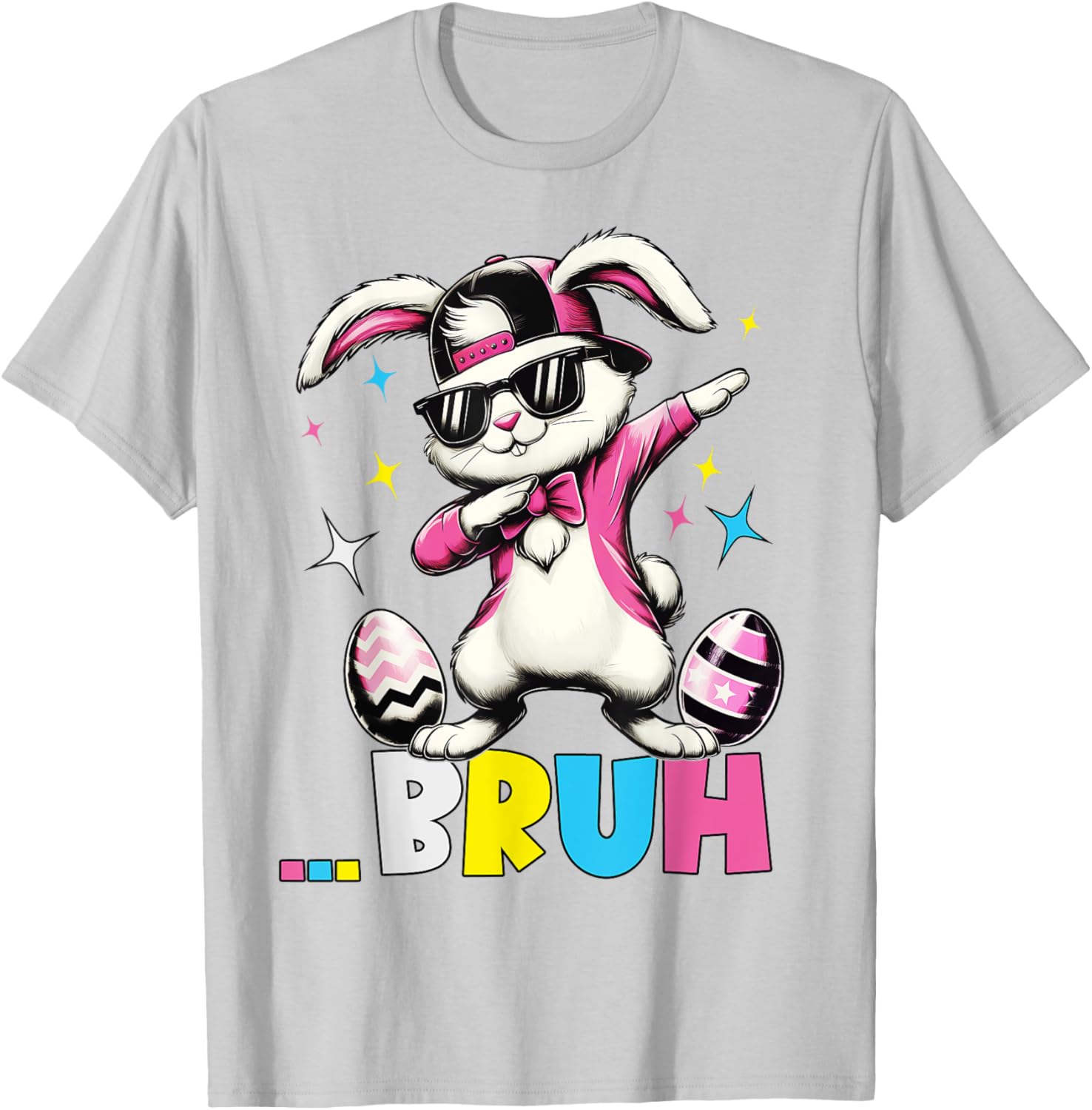 Cool Dabbing Bunny Sunglasses Easter T-Shirt for Kids and Teens - 1