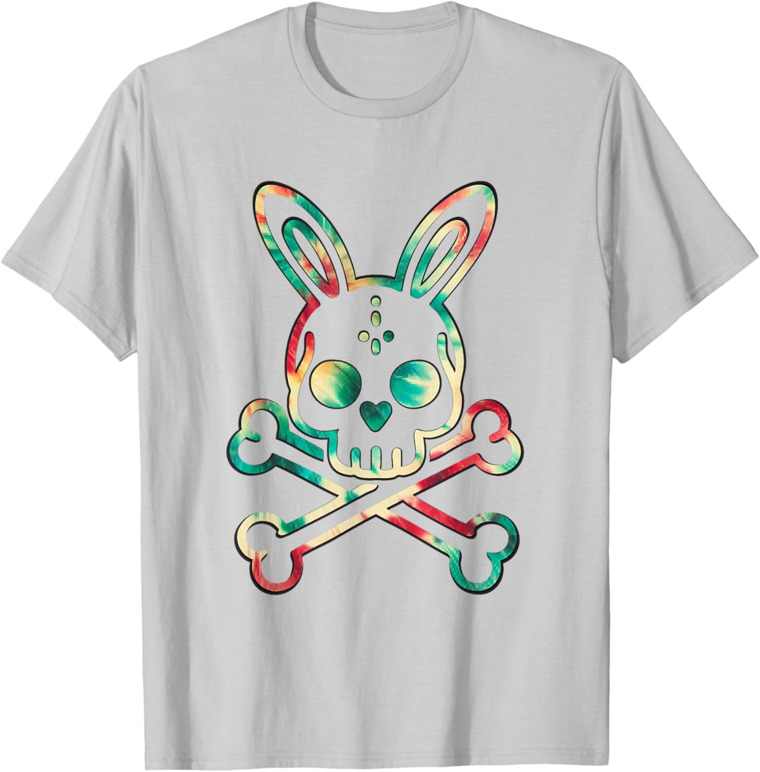 Tie Dye Bunny Skull Rabbit Skeleton Men’s T-Shirt for Unique Style - 12
