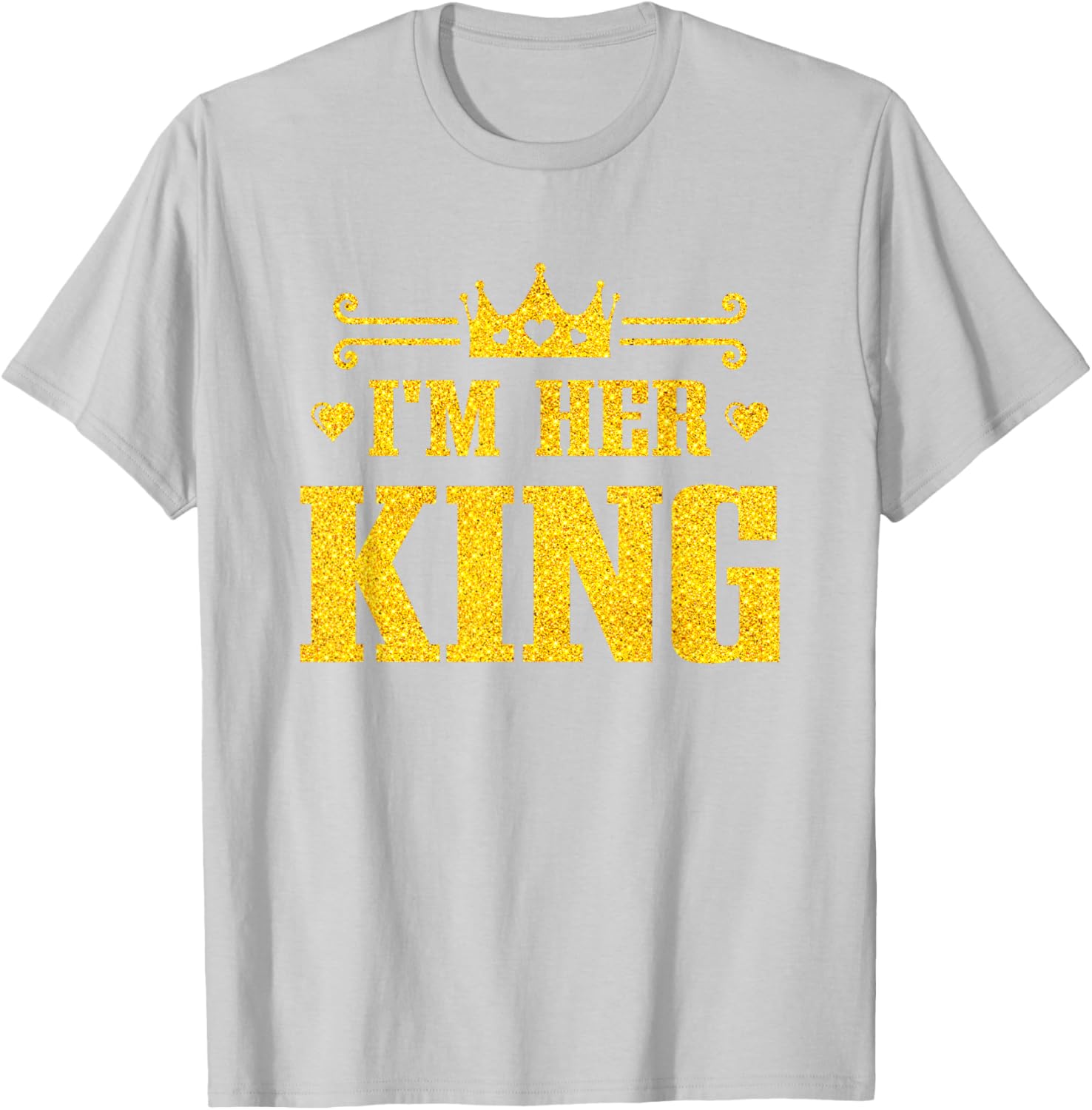His Queen Her King Couples T-Shirt for Valentine's Day and Anniversaries - 1