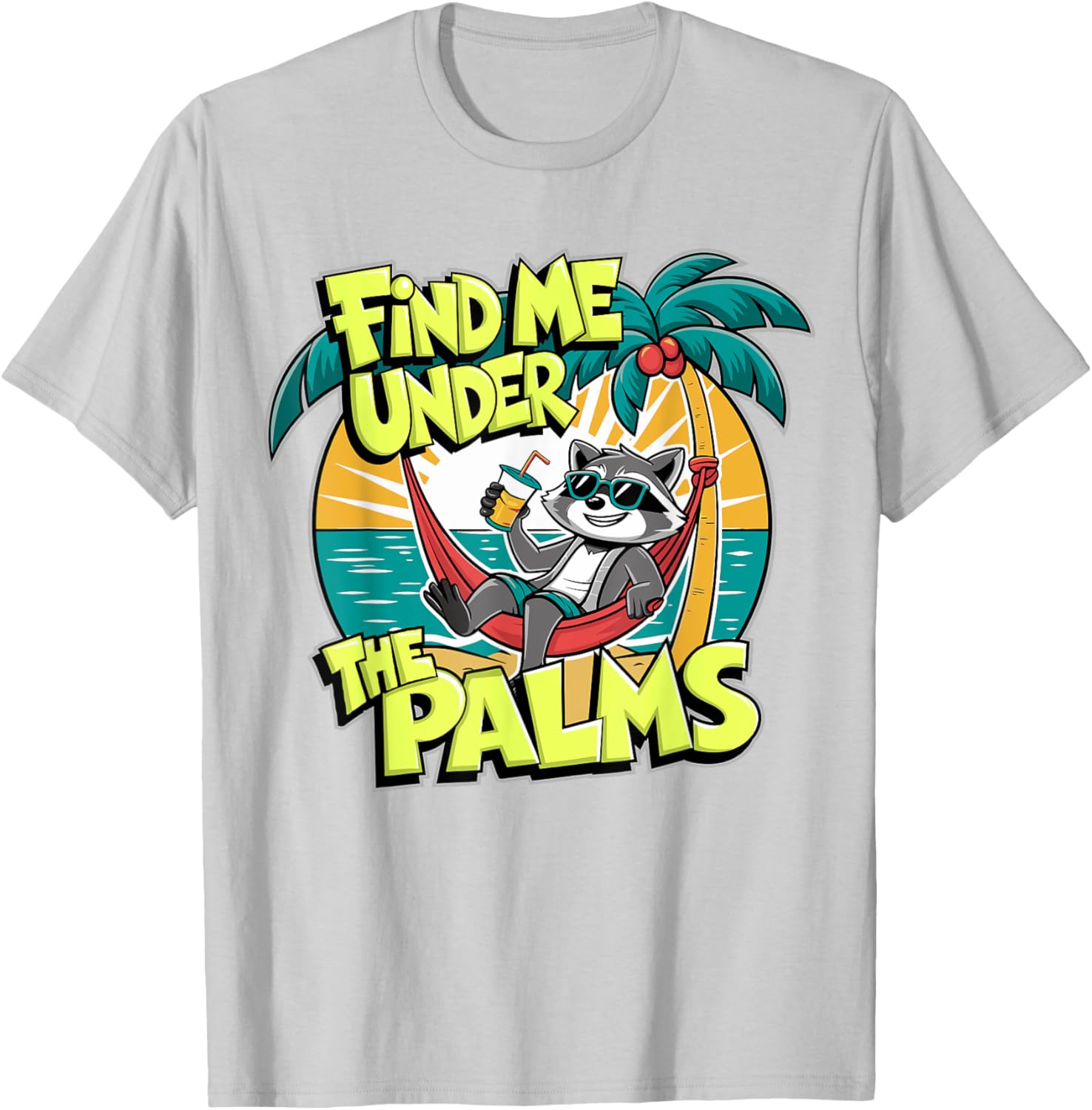 Funny Beach Vacation T-Shirt Find Me Under The Palms for Cruisers - 2