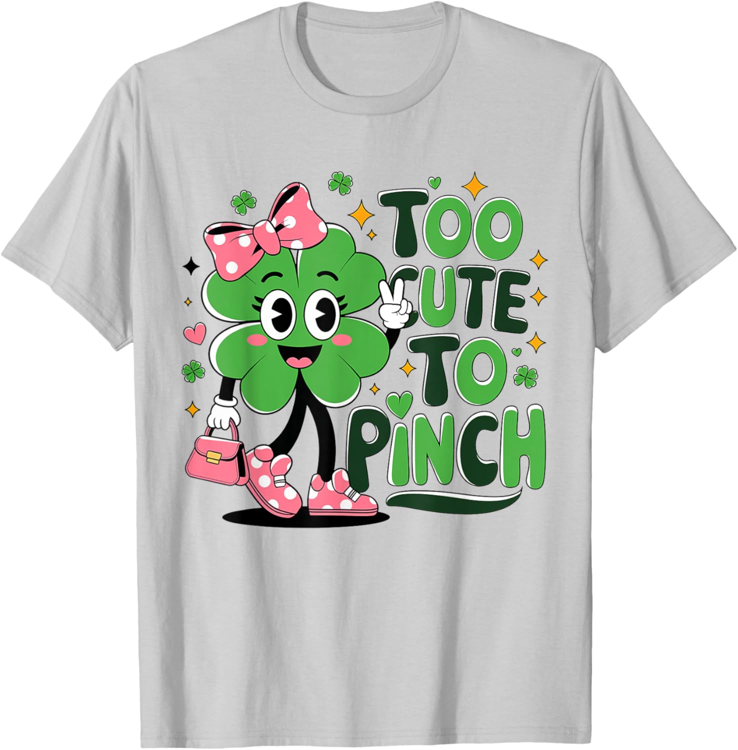 Too Cute To Pinch St Patrick's Day Girls T-Shirt for Festive Fun - 6